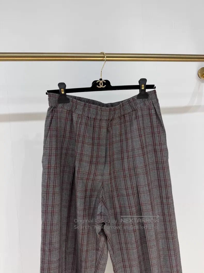 Brunello Cucinelli Brunello Cucinelli Plaid Stud Wool Long Pants Size 27" / US 4 / IT 40 - 3 Thumbnail