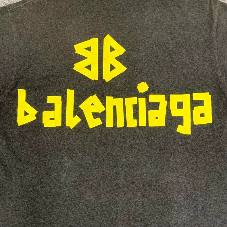 Balenciaga Balenciaga Black washed distressed tape painter's tape sho Size US L / EU 52-54 / 3 - 9 Thumbnail