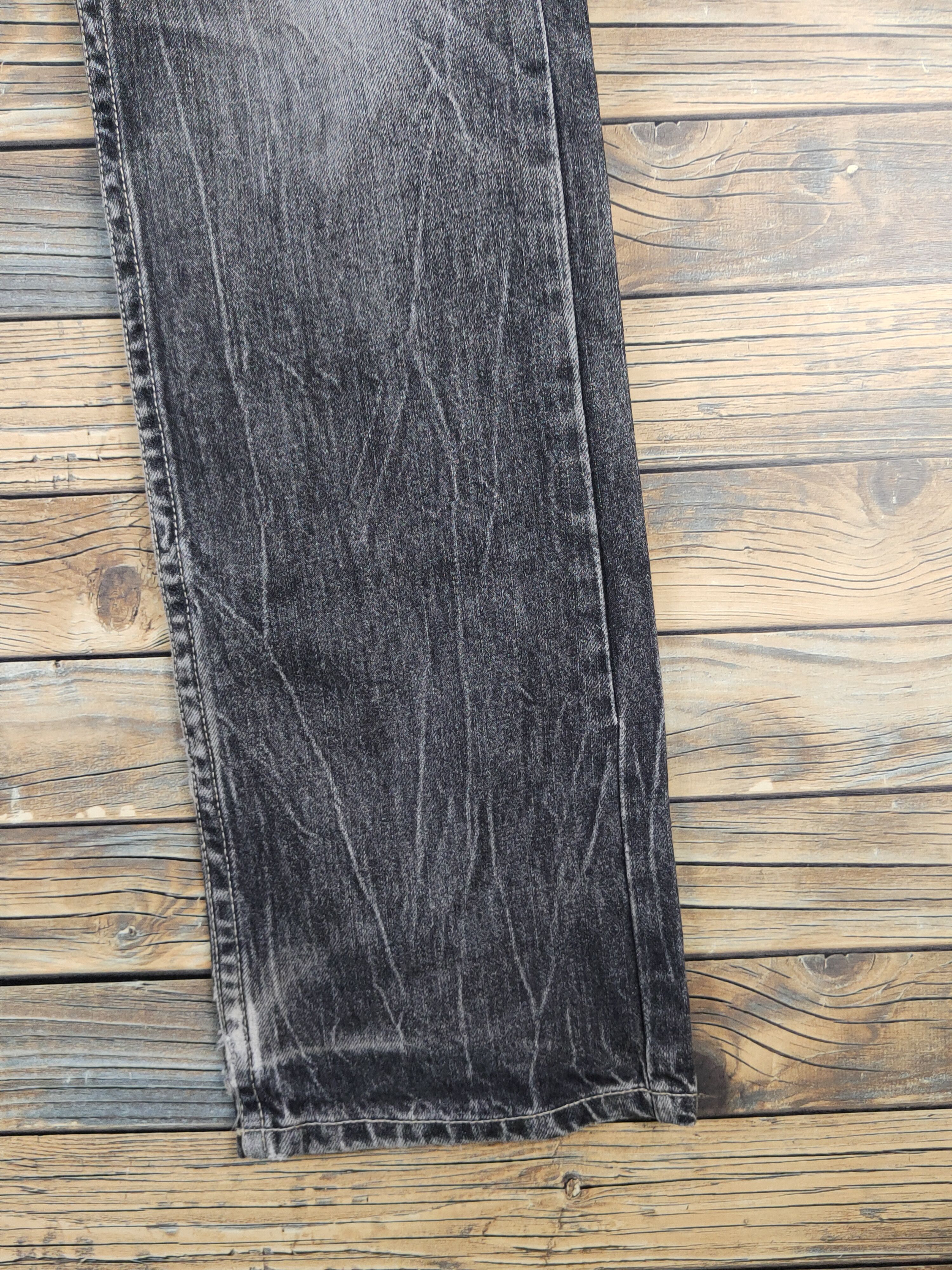 Japanese Brand Pasta Denim Black Distressed Ripped Jeans #W1415 Size US 31 - 7 Thumbnail