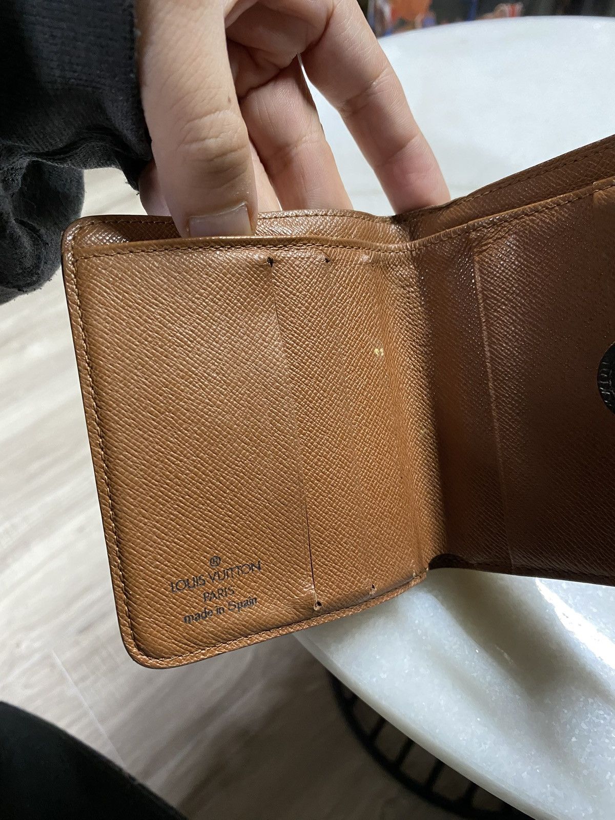 Louis Vuitton Louis Vuitton Brown Monogram Leather Wallet Preowned Y2K Size ONE SIZE - 5 Thumbnail