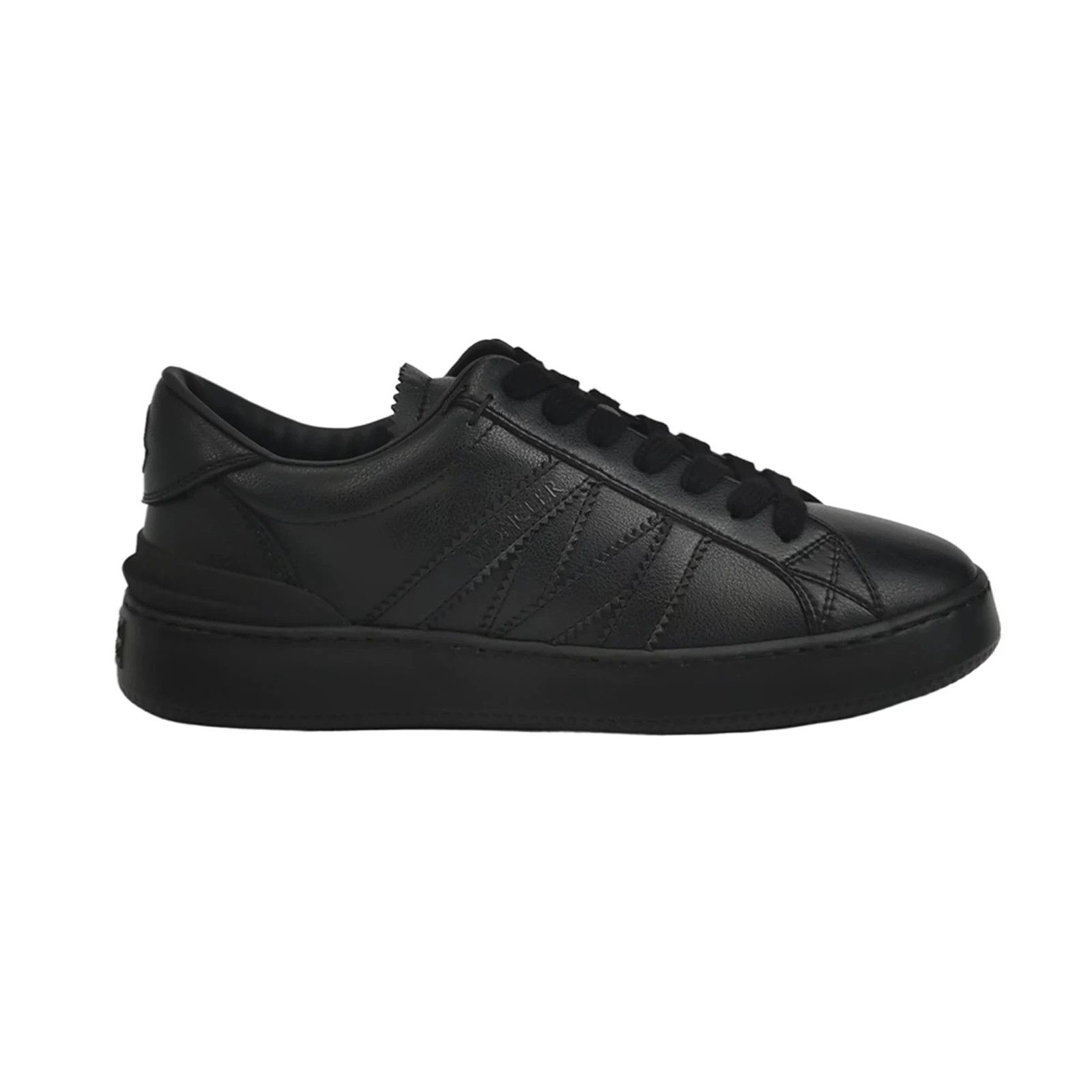 Moncler Moncler Monaco Leather Logo Round-Toe Sneakers Size US 5 / IT 35 - 1 Thumbnail
