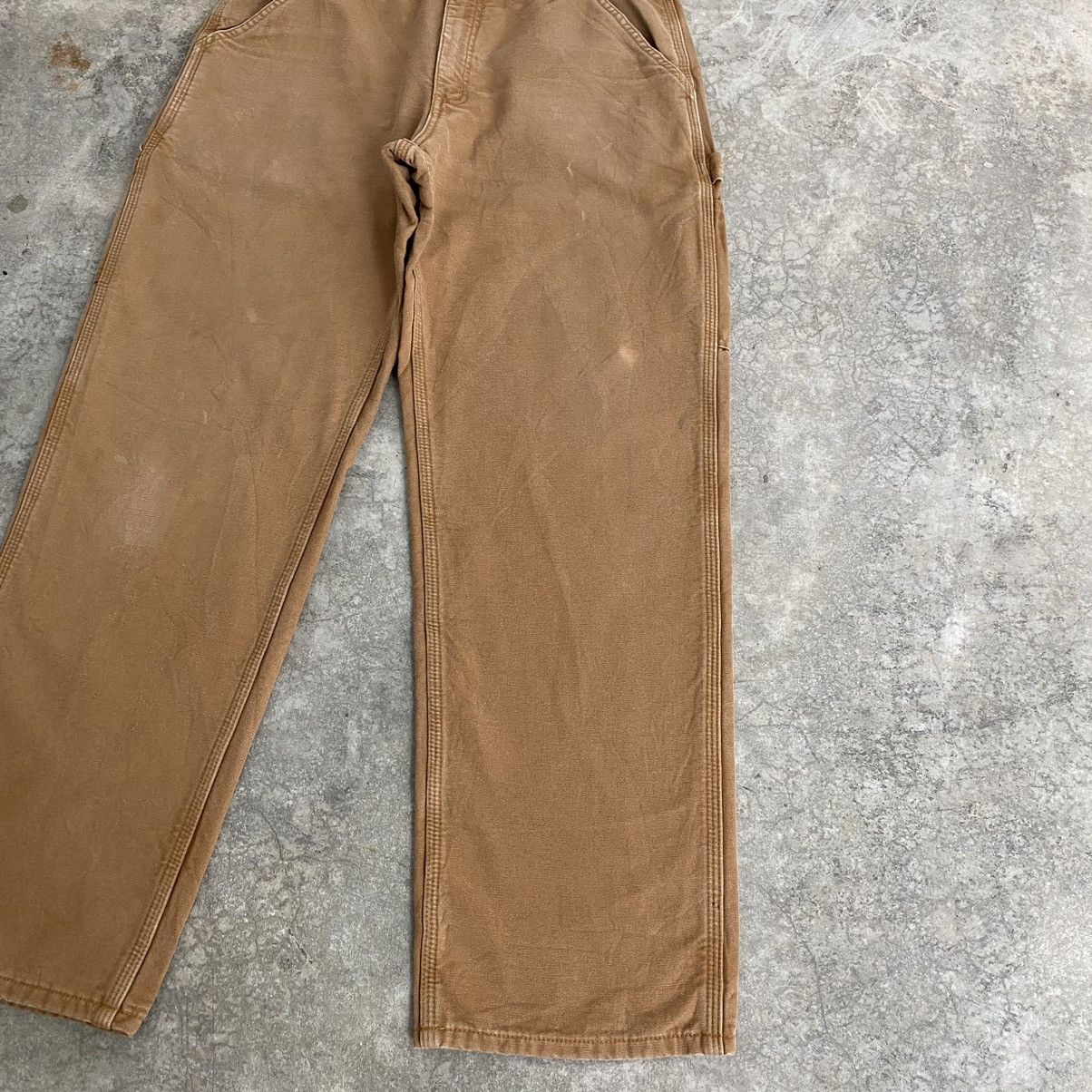 Carhartt Vintage Carhartt Blanket Lined Tan Carpenter Work Pants Size US 34 / EU 50 - 10 Thumbnail