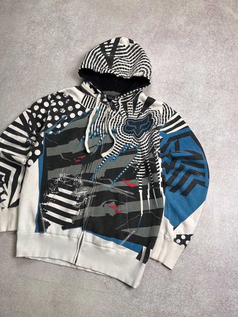 Other Vintage Fox Racing Boxy Zip Hoodie Y2K L Size US L / EU 52-54 / 3 - 2 Thumbnail