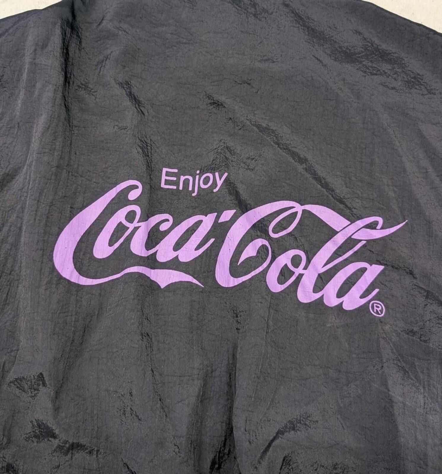 Coca Cola Vintage Enjoy Coca-Cola Purple and Black Windbreaker Jacket Size US L / EU 52-54 / 3 - 4 Thumbnail