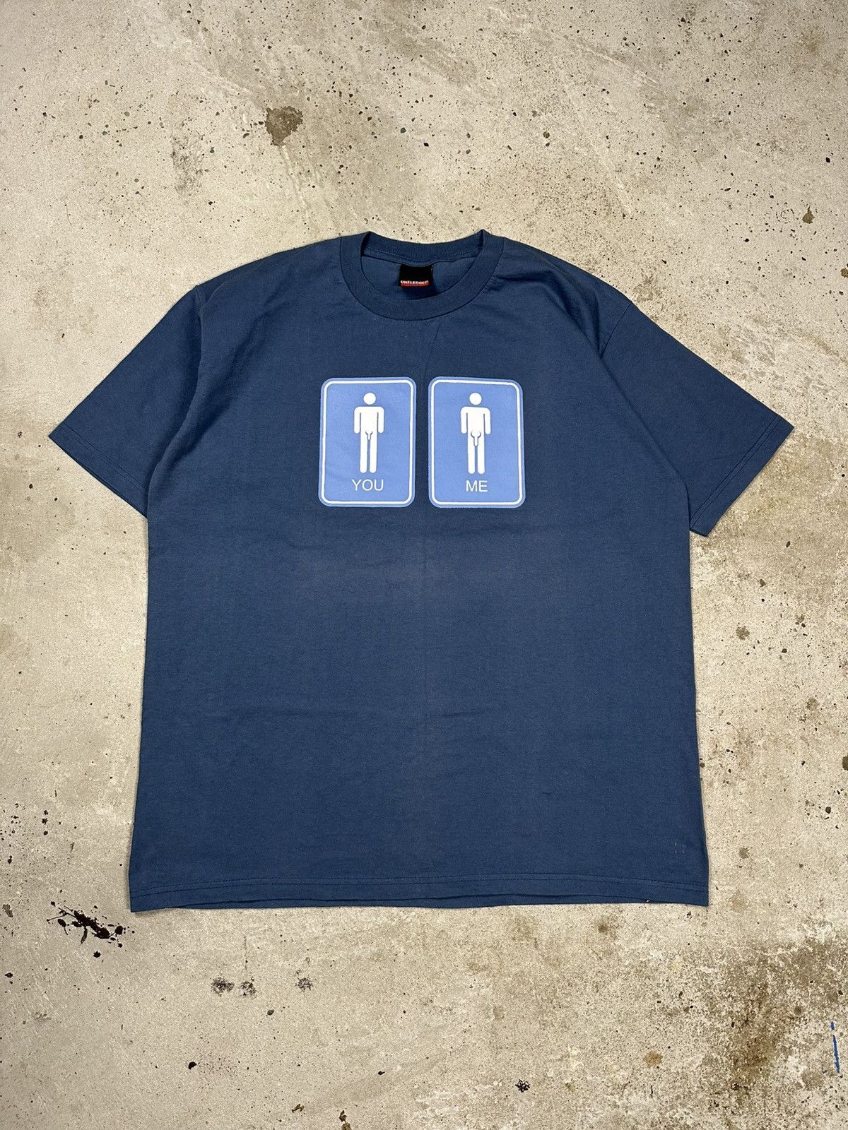 Vintage Vintage Y2K You vs Me Dick Humor Navy T Shirt Graphic Porn Size US XL / EU 56 / 4 - 2 Thumbnail
