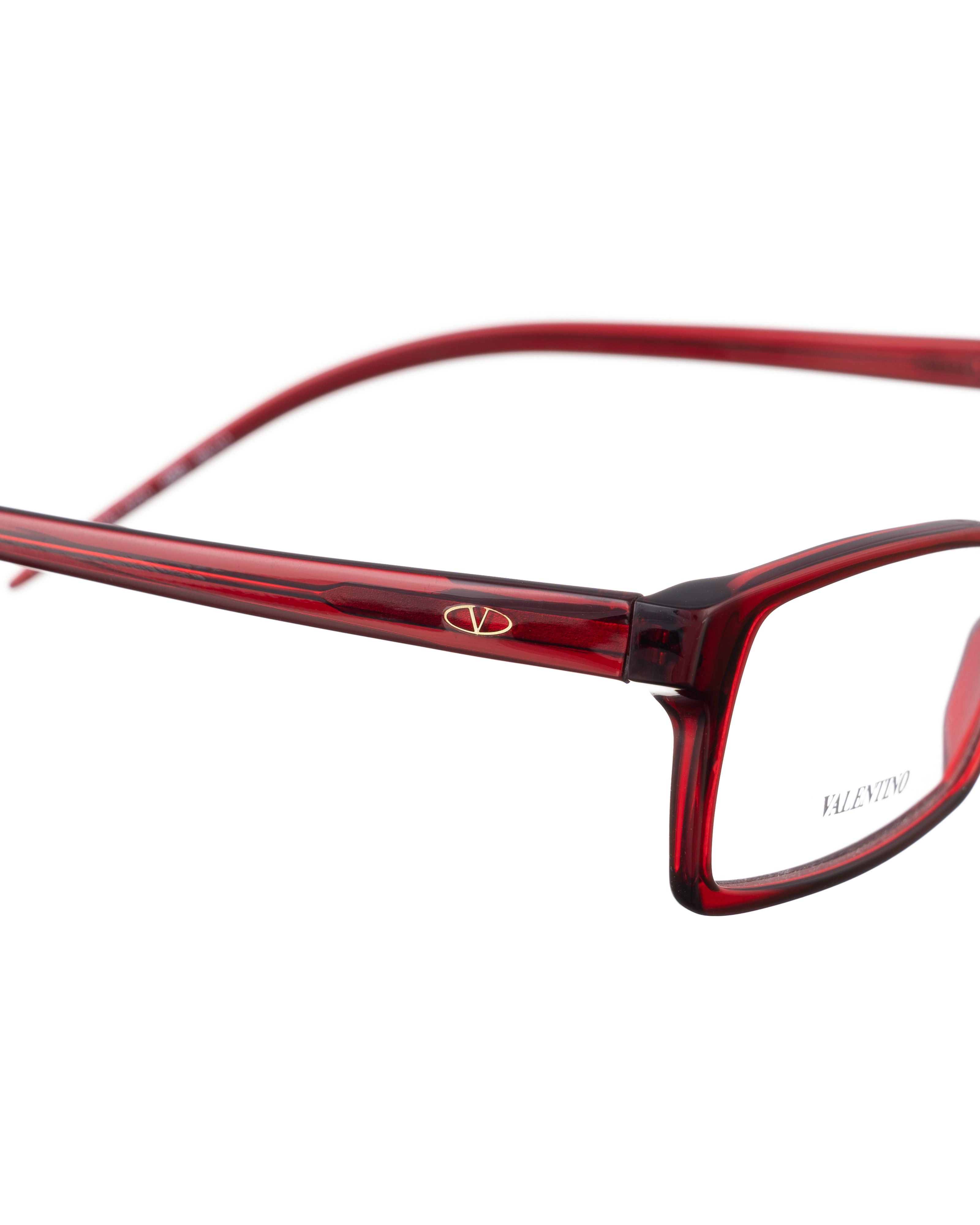 Valentino Valentino 00s Black Red Rectangular Glasses Size ONE SIZE - 3 Thumbnail
