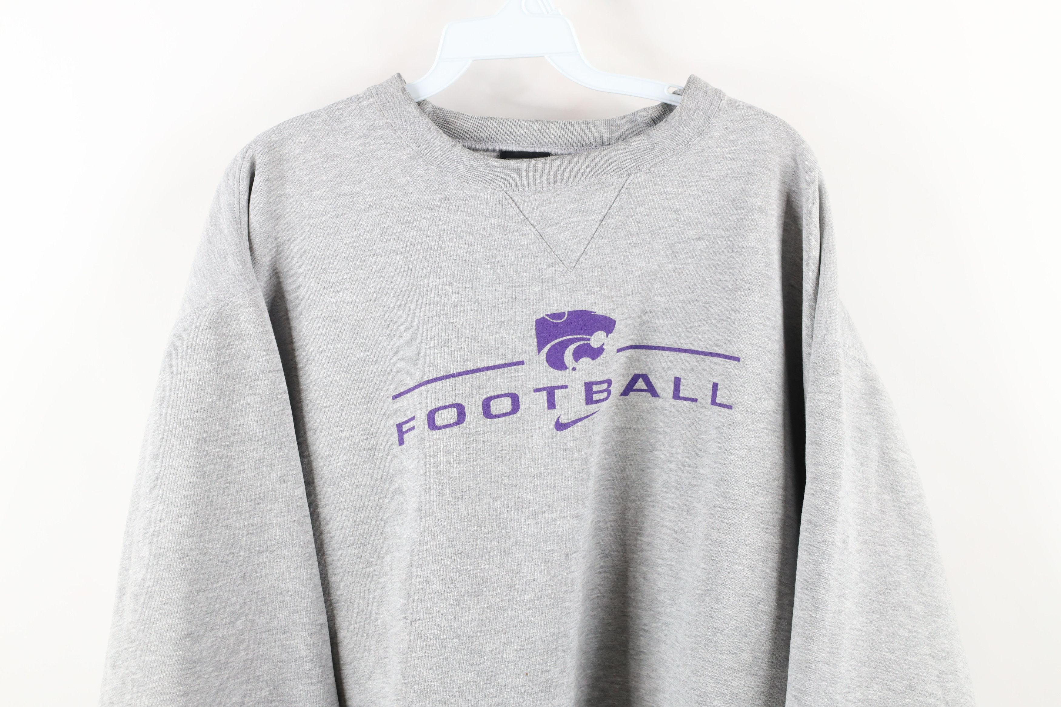 Nike × Vintage Vintage Nike Mini Swoosh Kansas State University Sweatshirt Size US XL / EU 56 / 4 - 2 Thumbnail