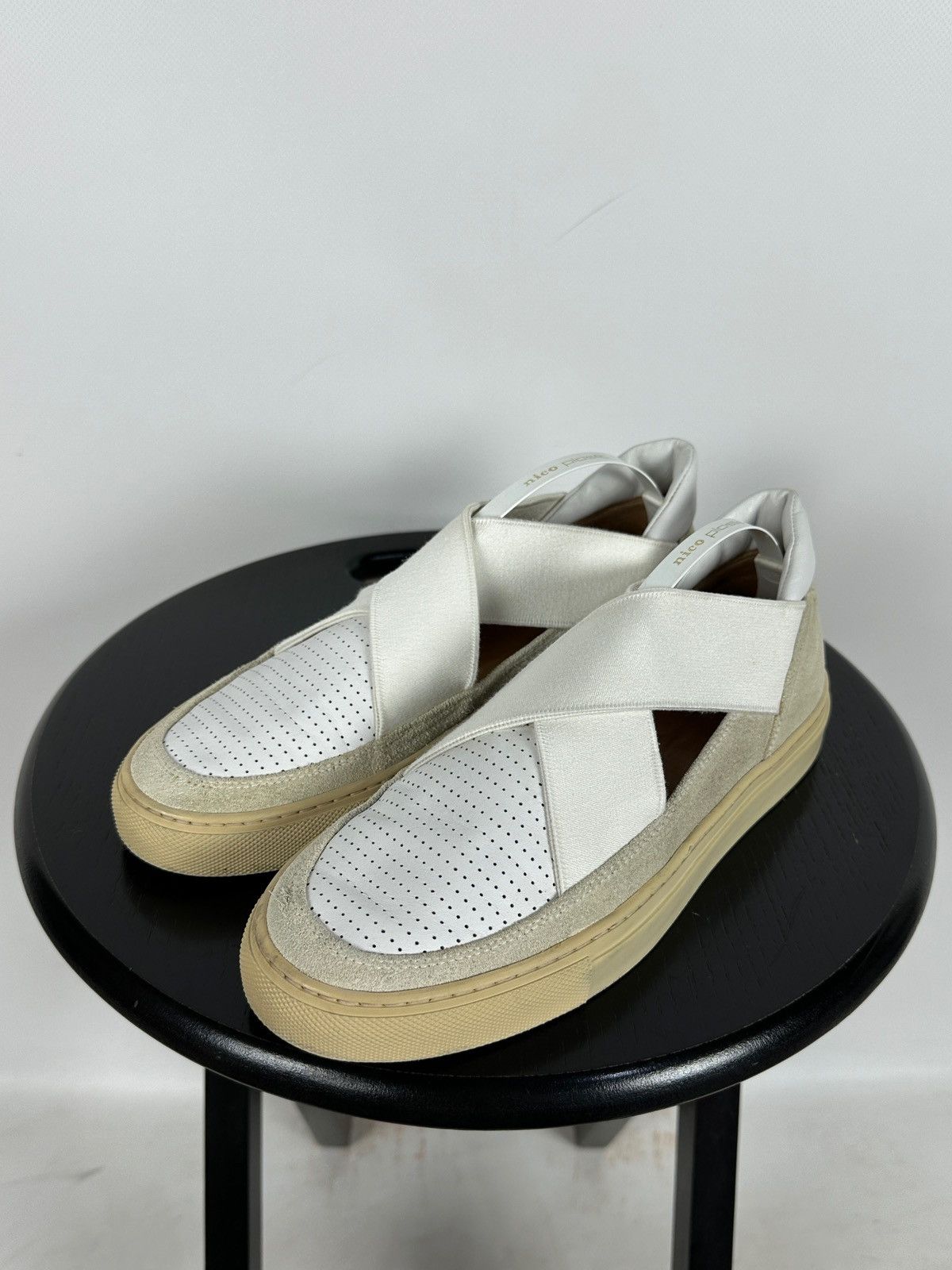 Dries Van Noten Dries Van Noten White Leather Slip-On Shoes Size US 7.5 / IT 37.5 - 6 Thumbnail