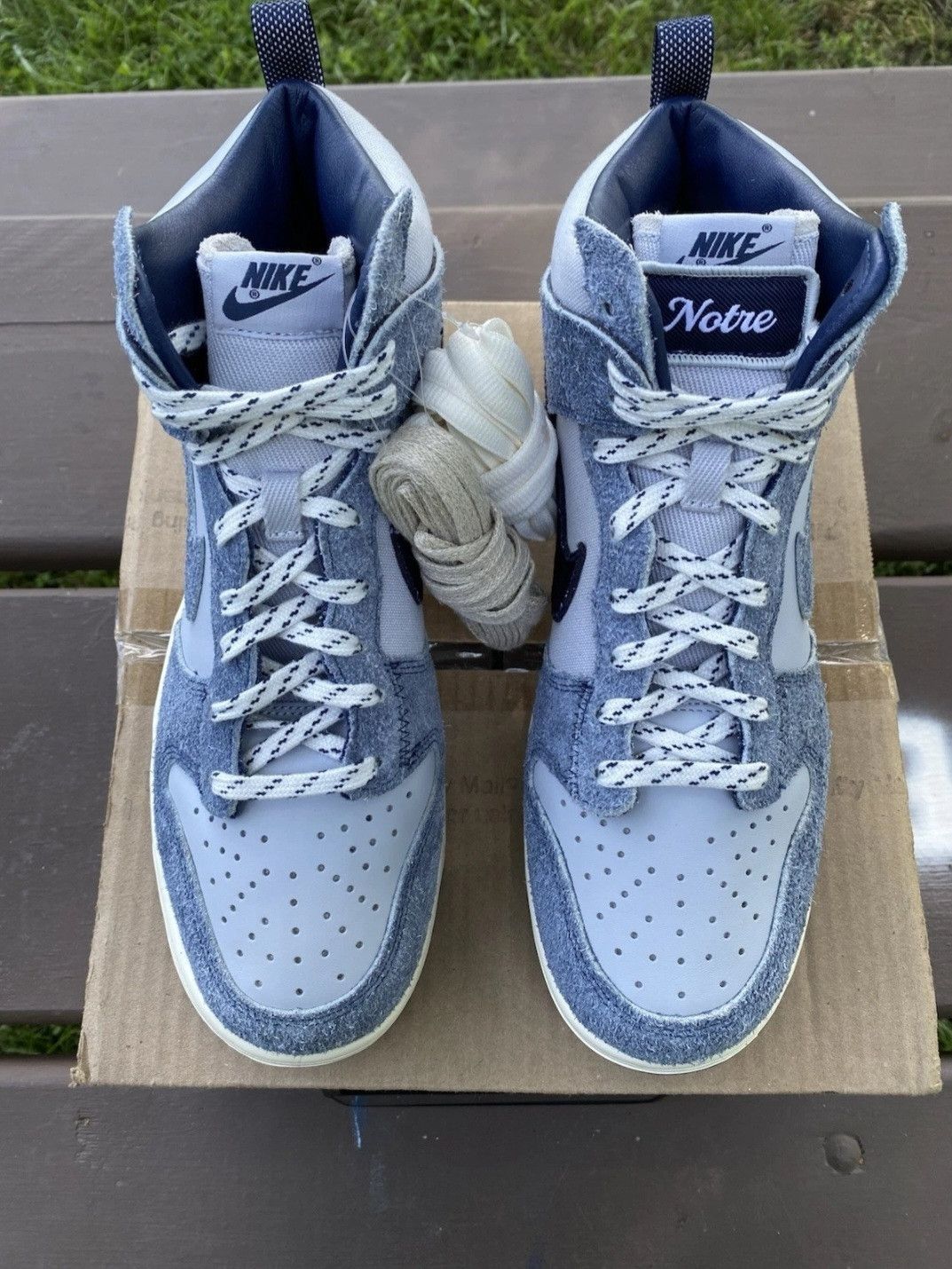 Nike VNDS Nike Notre X Dunk High Midnight Navy Size 10 Men Size US 10 / EU 43 - 2 Thumbnail