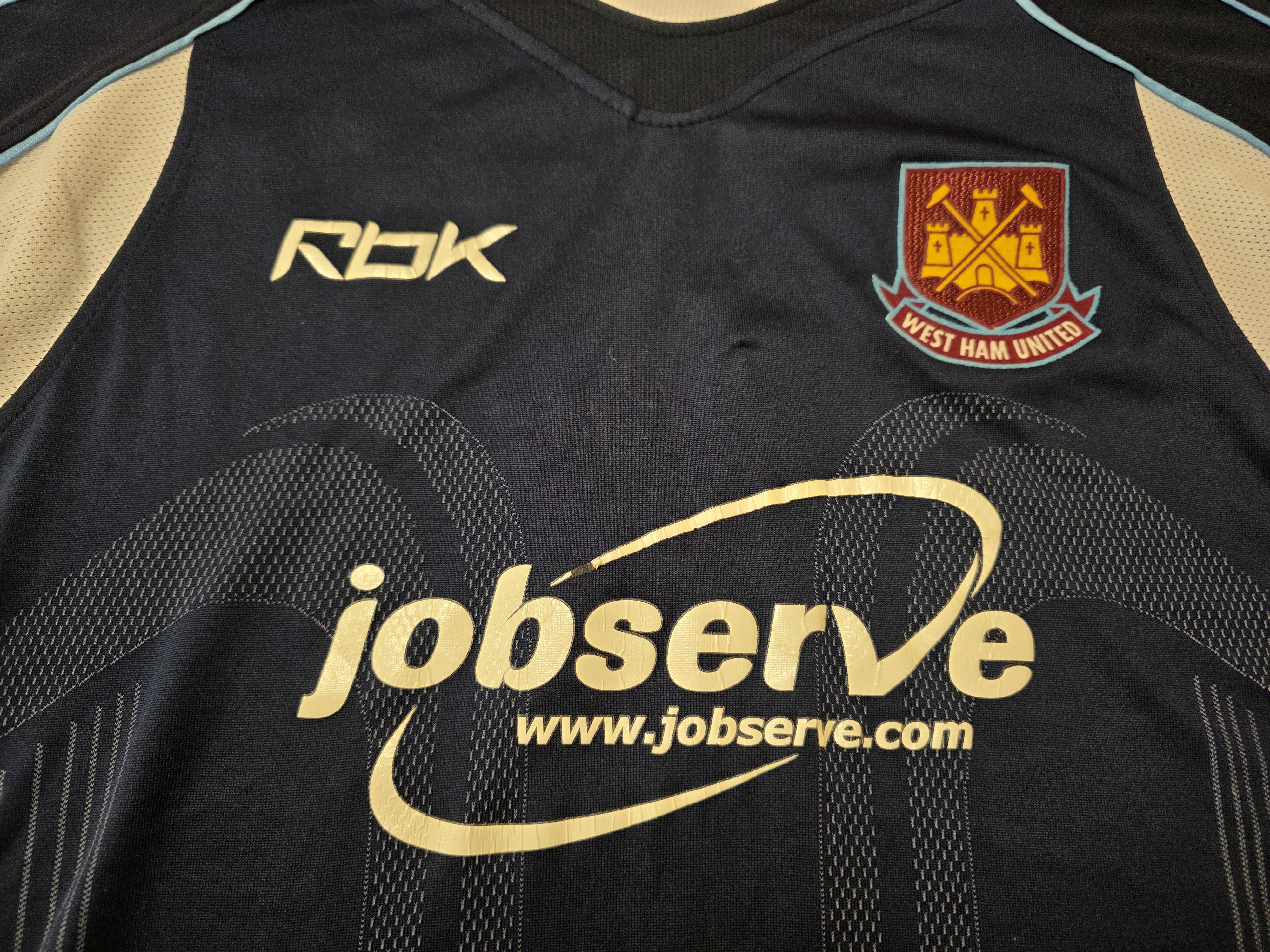 Vintage WEST HAM UNITED 2006 2007 AWAY FOOTBALL SHIRT SOCCER JERSEY Size US M / EU 48-50 / 2 - 3 Thumbnail
