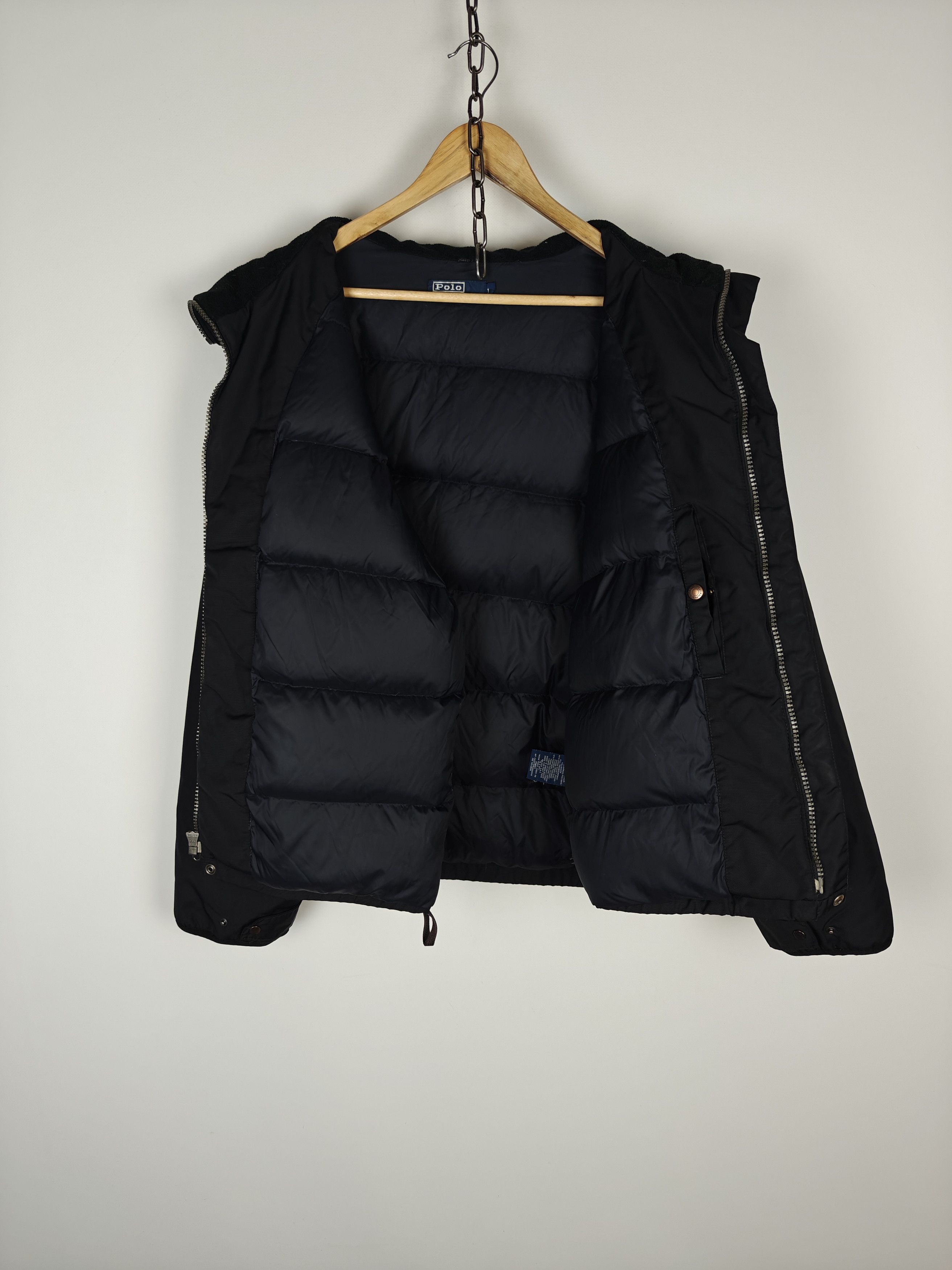 Polo Ralph Lauren Polo Ralph Lauren VTG Puffer Jacket Hooded Black size L Size US L / EU 52-54 / 3 - 9 Thumbnail
