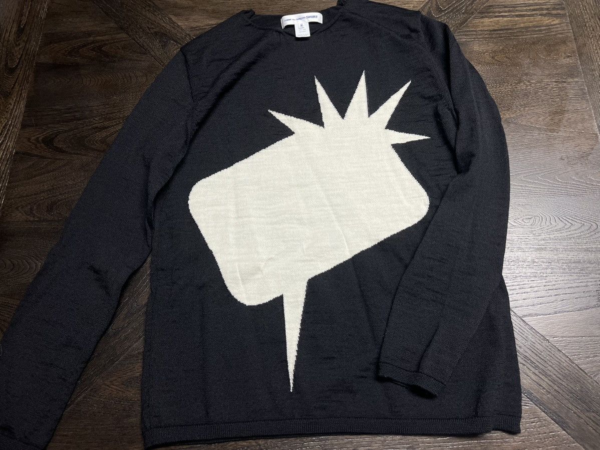 Comme des Garcons × Comme des Garcons SHIRT CDG Speech Bubble Sweater Size US M / EU 48-50 / 2 - 1 Thumbnail