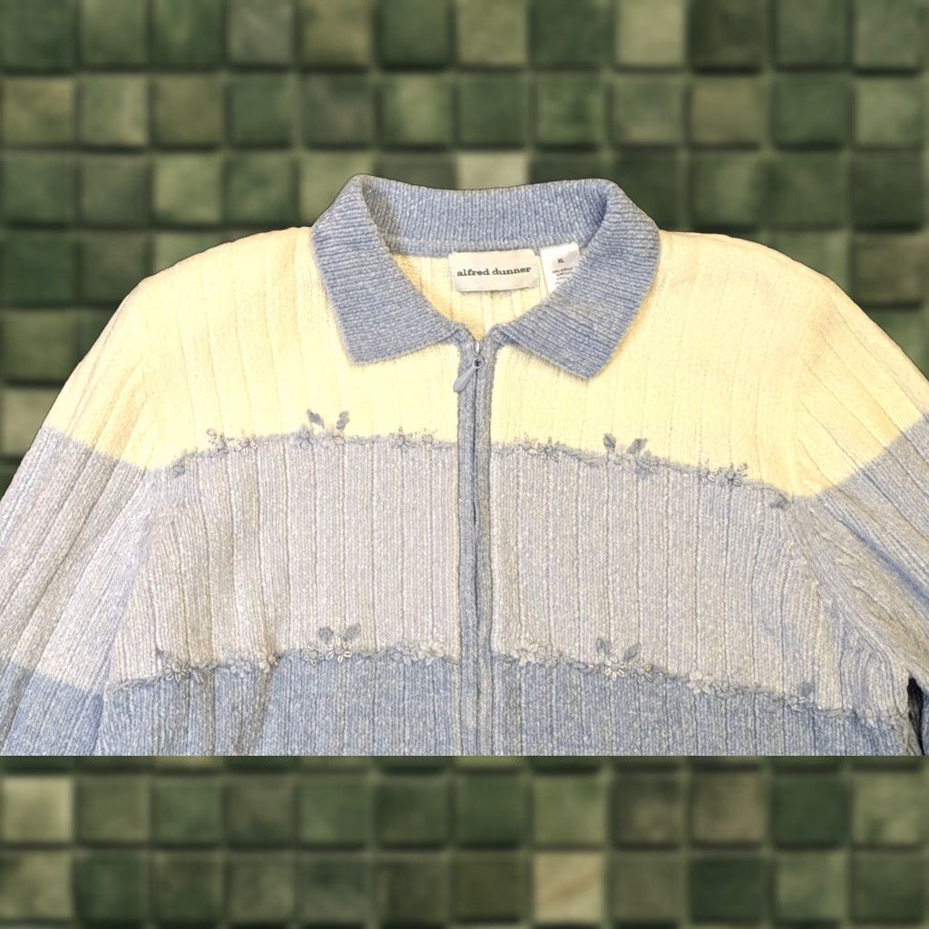 Vintage VINTAGE Alfred Dunner Heart to Heart Ombre Blue XL Floral Full Zip Sweater Cardigan Womens Size XL / US 12-14 / IT 48-50 - 1 Thumbnail