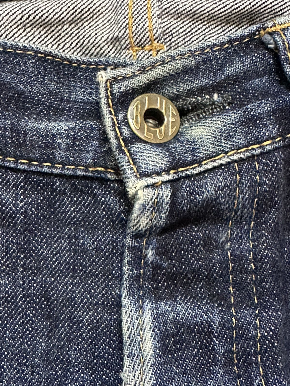 Japan Blue Vintage Japan Blue Jeans Selvedge Whiskers Grunge Denim Size US 30 / EU 46 - 9 Thumbnail