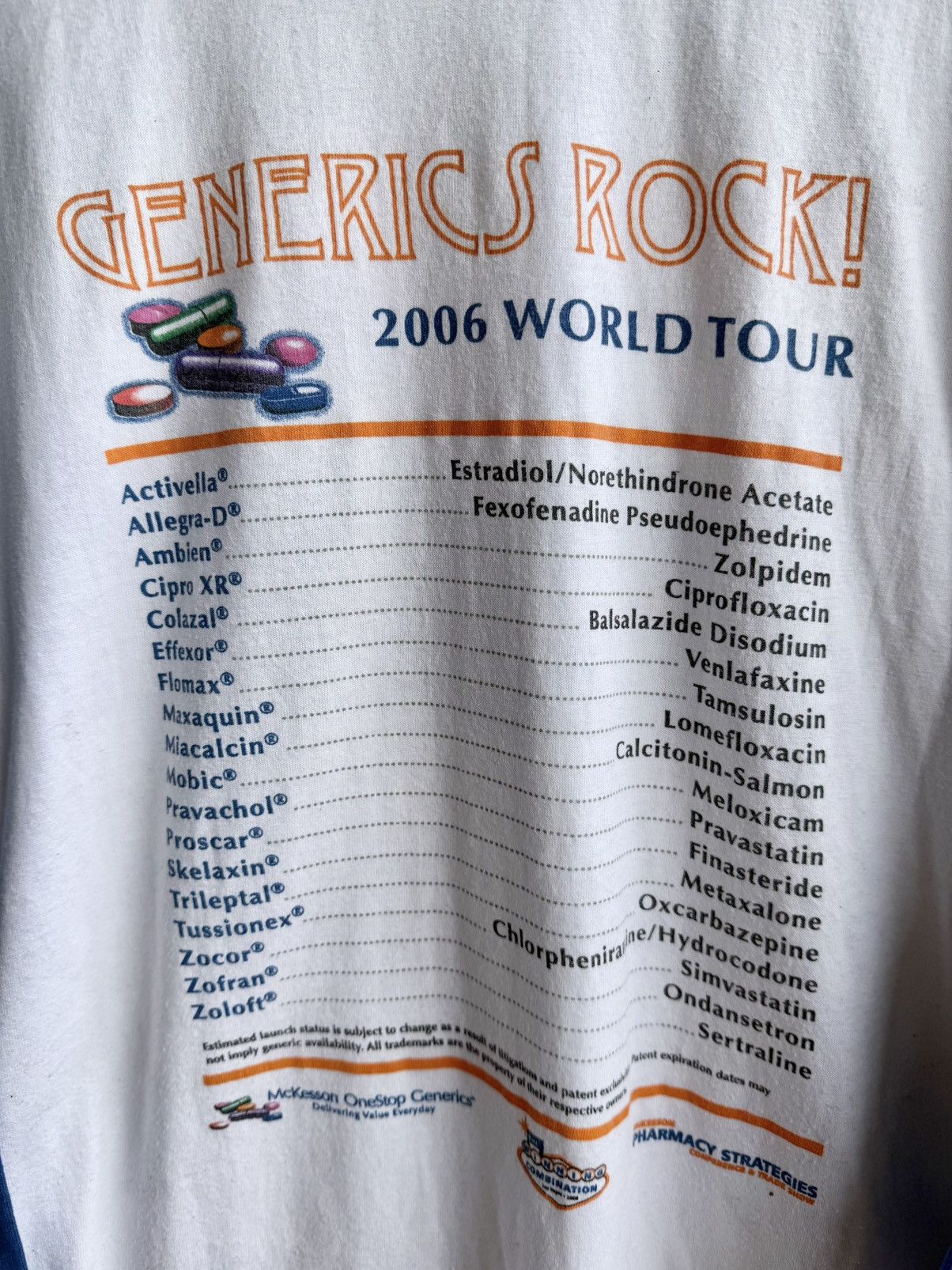 Arts & Science Vintage Mc Kesson Pharmacy Generics Rock World Tour Size US L / EU 52-54 / 3 - 6 Thumbnail