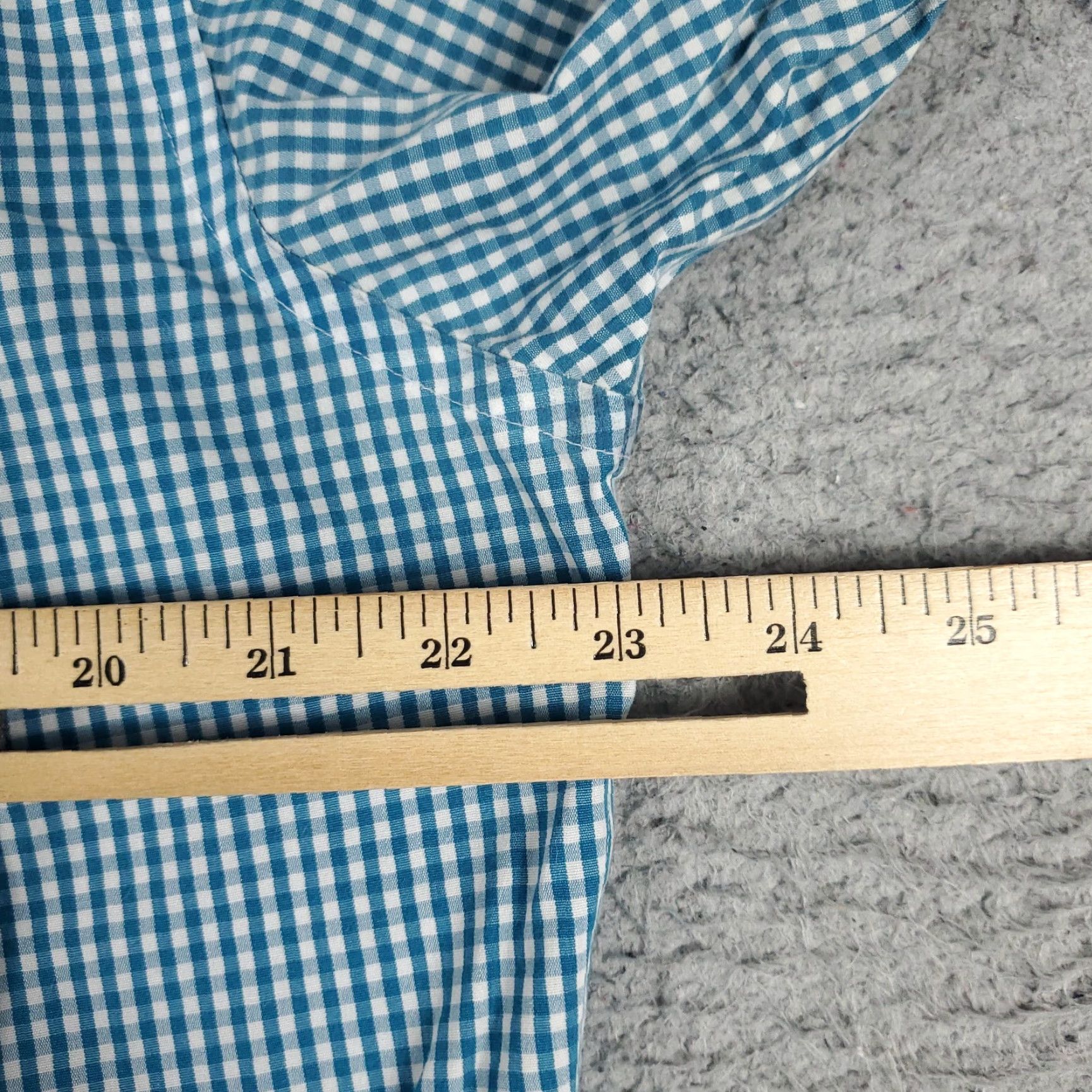 Brooks Brothers Brooks Brothers Dress Shirt Men 16 Blue Check Long Sleeve Button Up Cotton Non-Iron Regular Fit, Classic American Style, 16 Neck, Barrel Cuff Size 42R - 7 Thumbnail