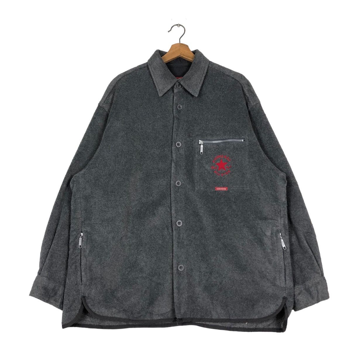 Japanese Brand Vintage Shirt Wool Jacket Converse Usa All Star Boston Mass Size US L / EU 52-54 / 3 - 1 Thumbnail