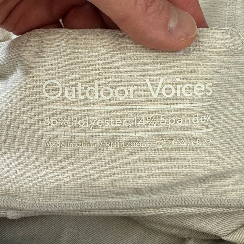 Outdoor Voices Outdoor Voices 3/4 Warm-Up Legging, Beige/White, Size SMALL Size 23" - 4 Thumbnail