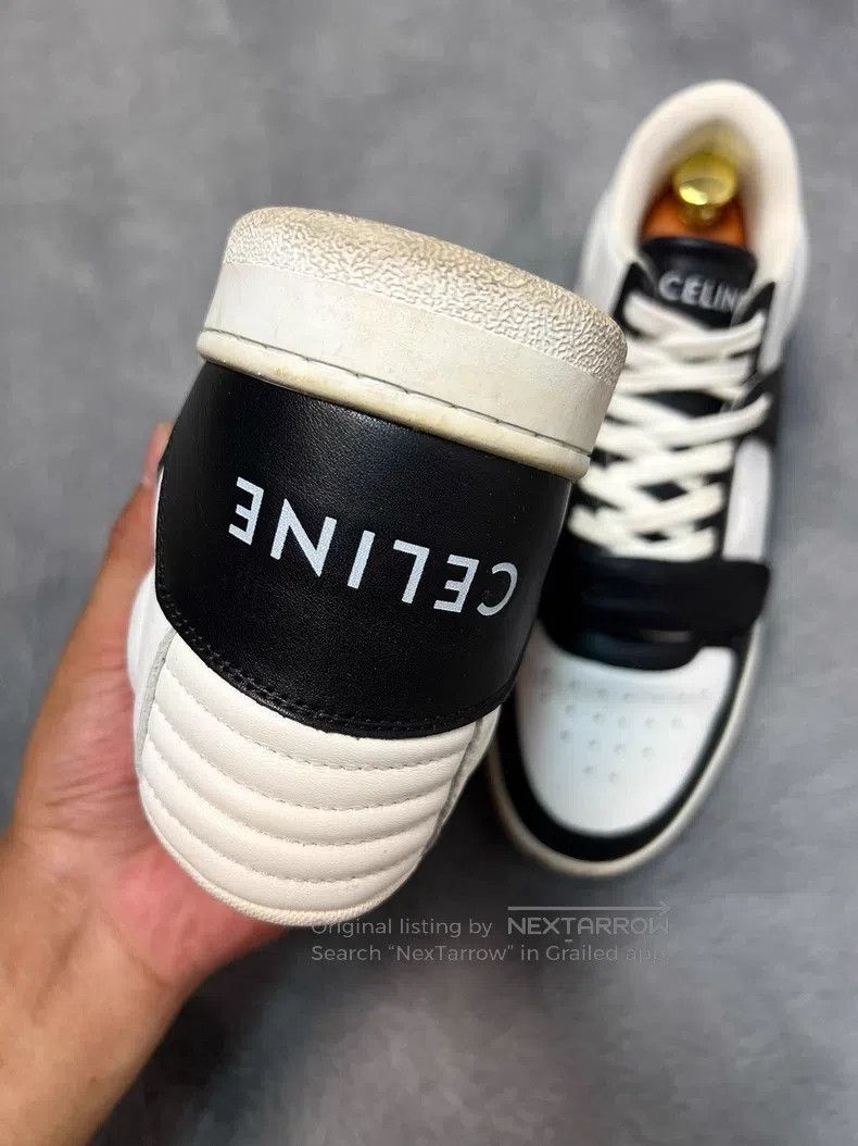 Celine Celine Black and White Panda Velcro Sneakers i Size US 7 / EU 40 - 4 Thumbnail