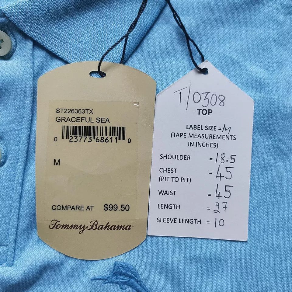 Tommy Bahama Tommy Bahama Shortsleeves Polo Shirt GLOBAL SHIPPING T-0308 Size US M / EU 48-50 / 2 - 9 Thumbnail