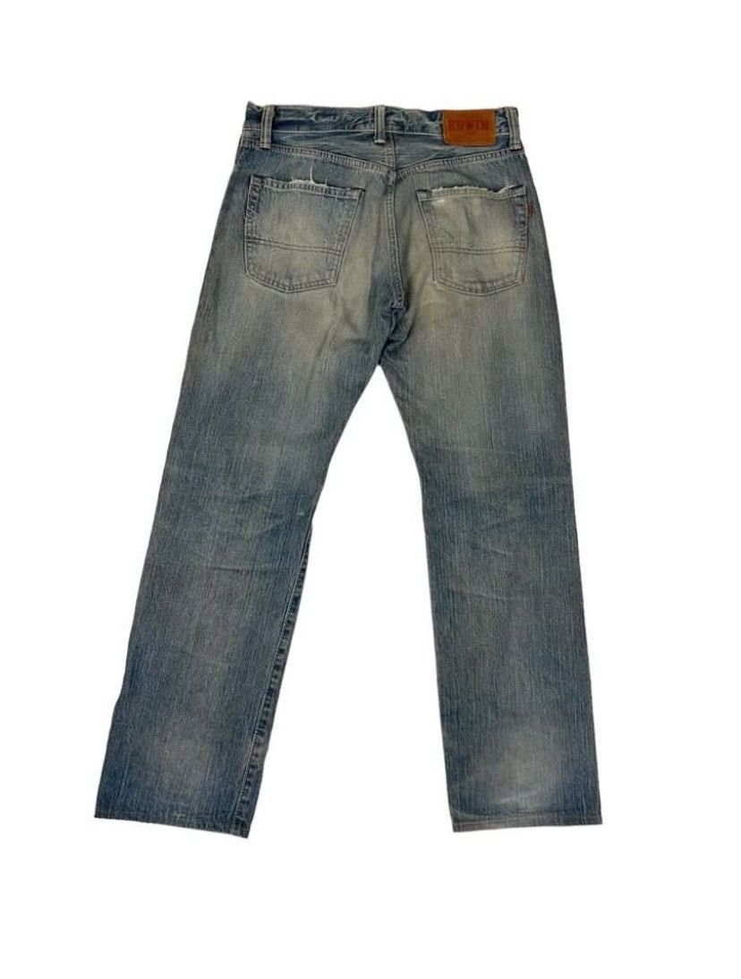 Edwin × Japanese Brand × Vintage Vintage Disstresed Seldvage Edwin Lot 505 Made in Japan Size US 32 / EU 48 - 3 Thumbnail