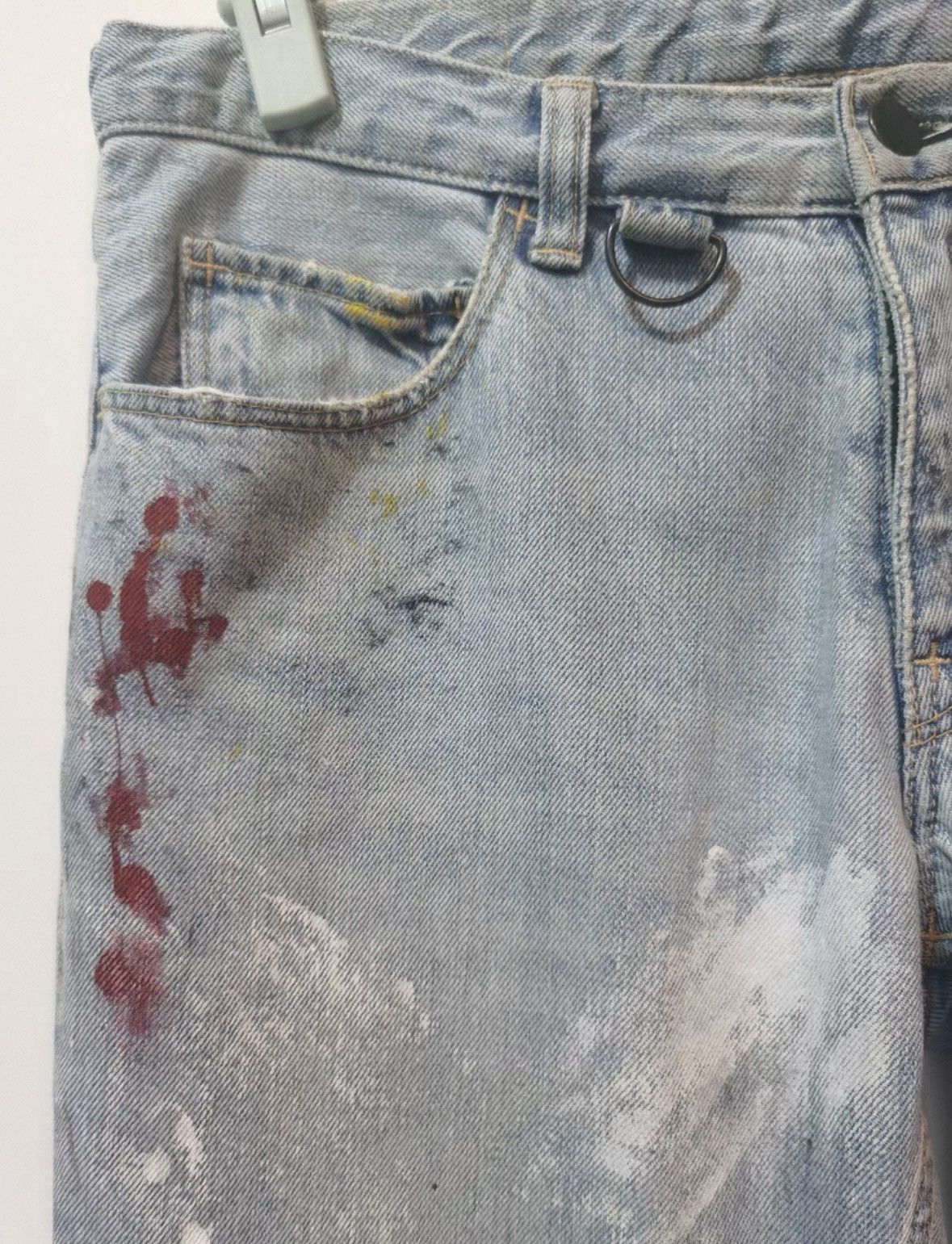Number (N)ine Sz 2 Number Nine 06 Archive Splash Distressed Denim-2508 Size US 30 / EU 46 - 3 Thumbnail