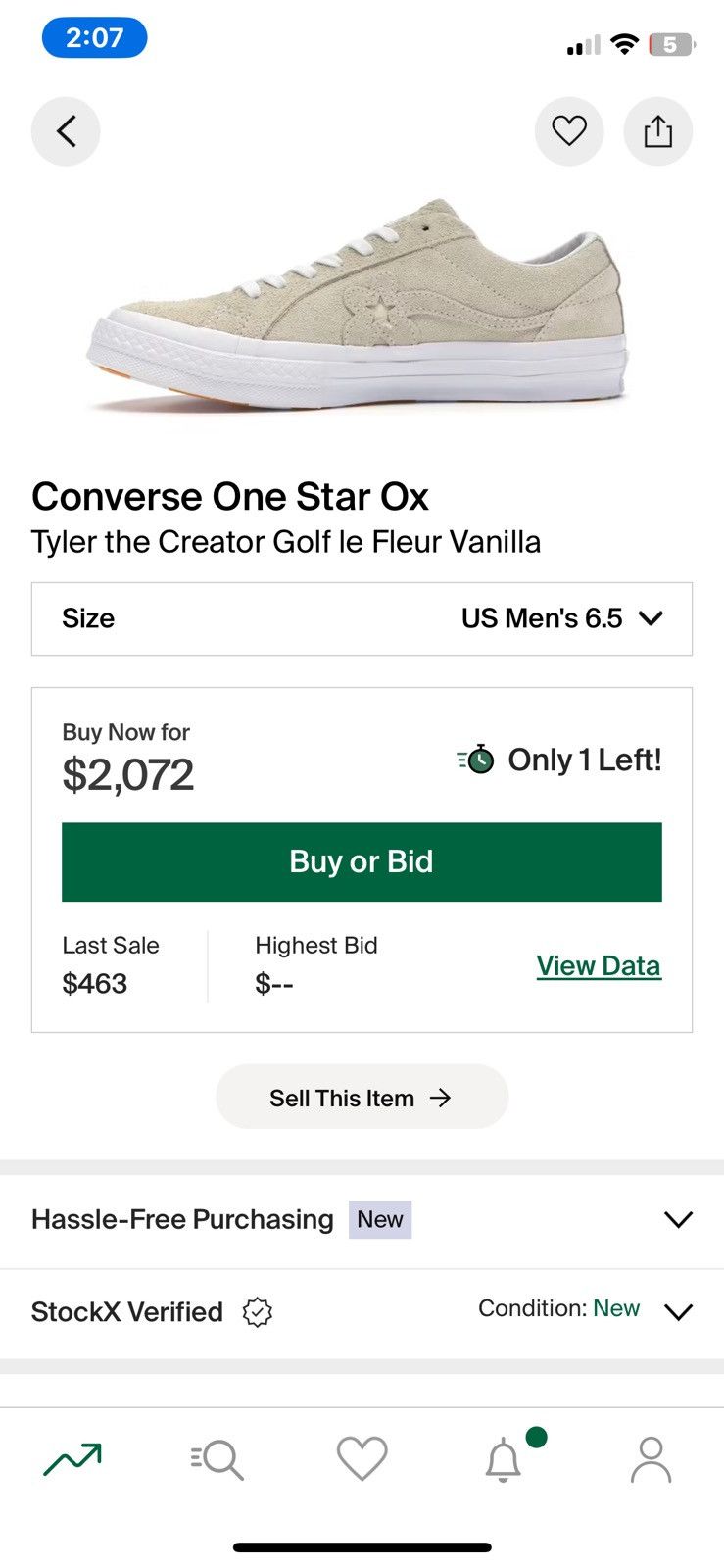 Converse × Golf Wang × Tyler The Creator TYLER THE CREATOR GOLF Le FLEUR X CONVERSE ONE STAR Size US 6.5 / EU 39-40 - 10 Thumbnail