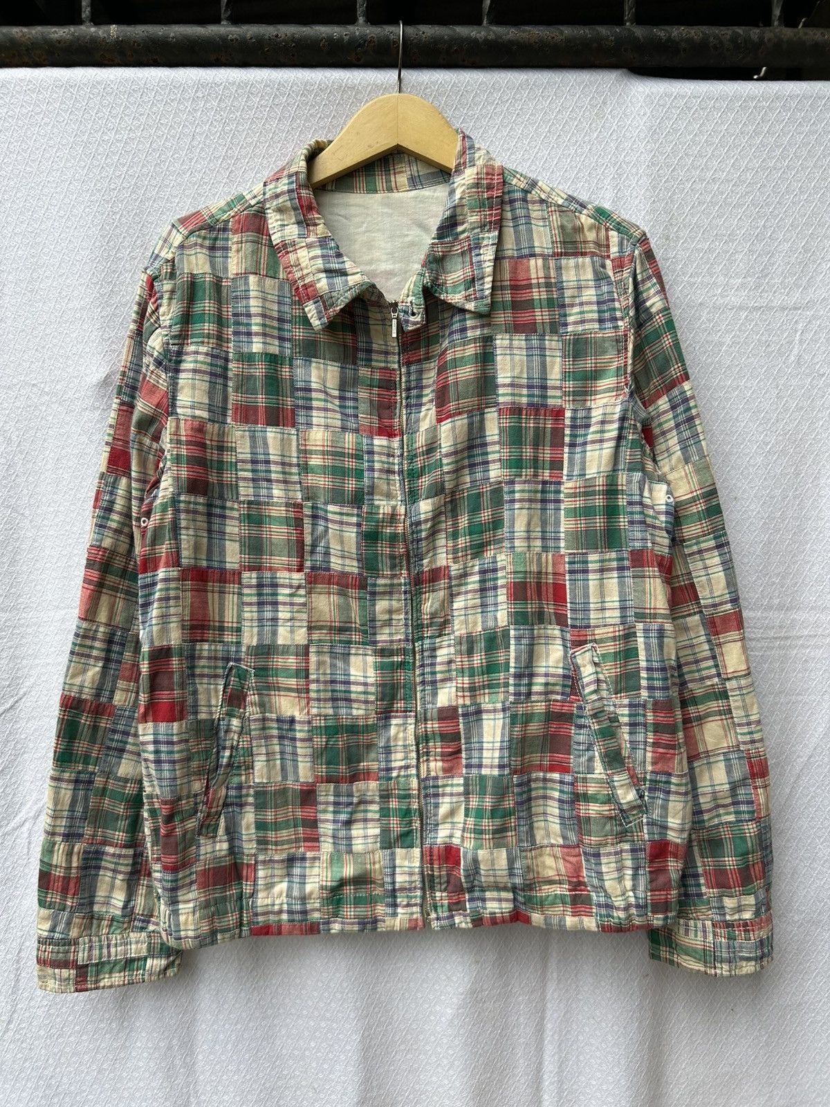 If Six Was Nine × Japanese Brand × Le Grande Bleu (L.G.B.) Japanese zipper patchwork jacket Ifsixwasnine lgb Size US L / EU 52-54 / 3 - 1 Thumbnail