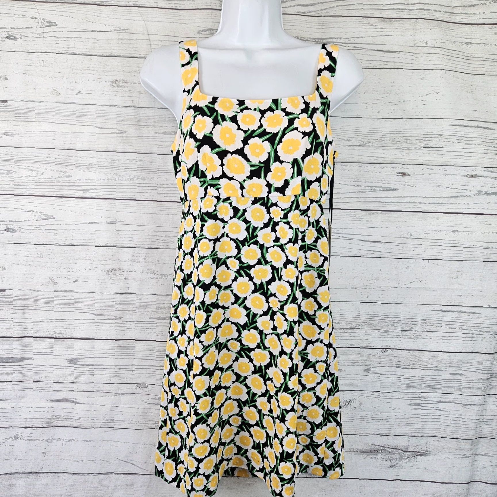 Diane von Furstenberg Diane von Furstenberg for Target Womens Dress 0 Yellow Black Floral Sleeveless Tank Dress Vintage No N/A Size XS / US 0-2 / IT 36-38 - 2 Thumbnail