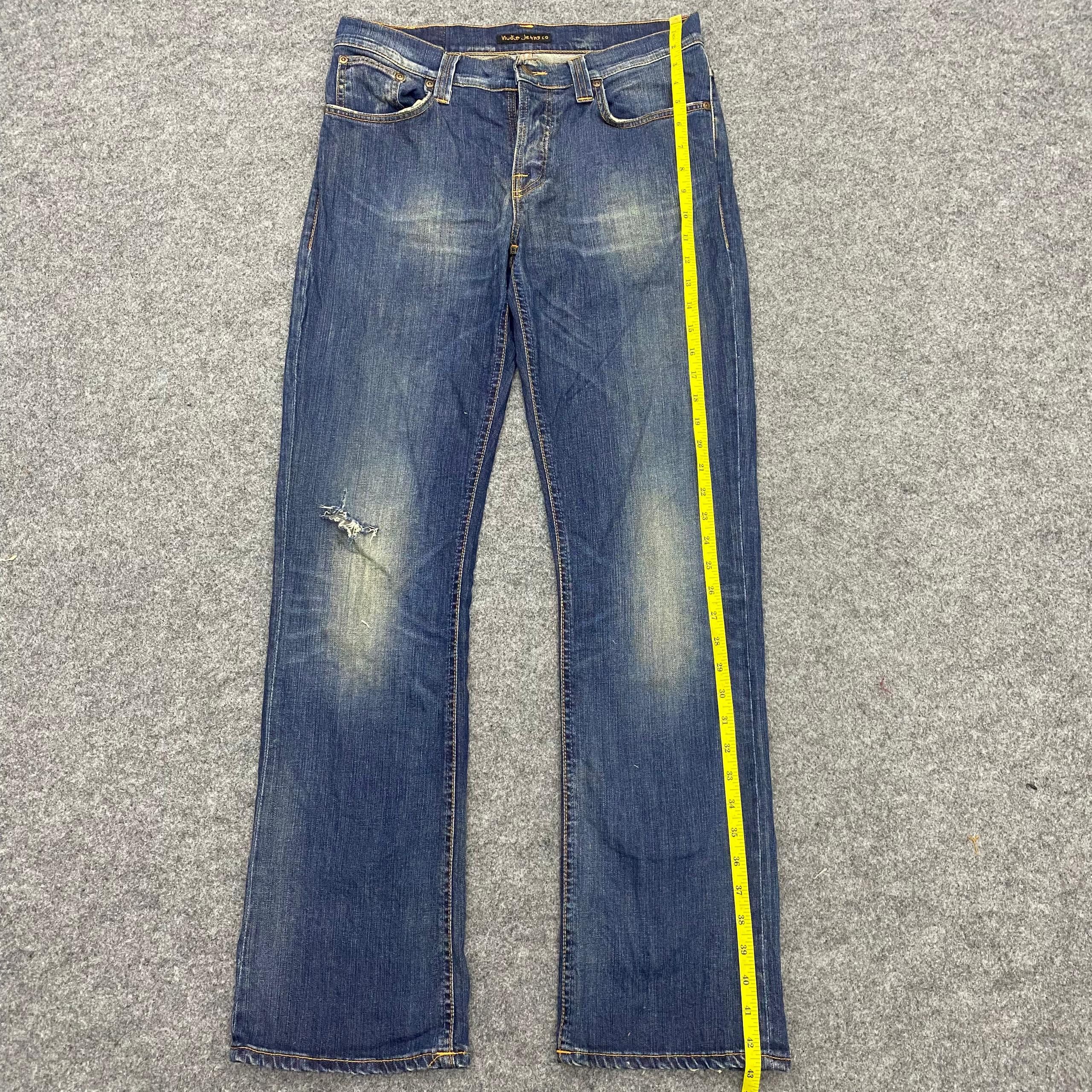 Nudie Jeans 💥Best Offer💥Vintage Nudie Bootcut Distressed Denim Size US 33 - 2 Thumbnail