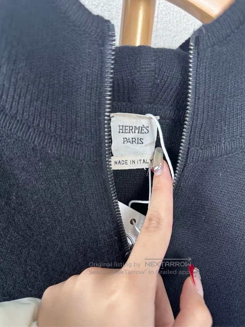 Hermes Hermes Black Wool Zip-Up Outerwear Size M / US 6-8 / IT 42-44 - 3 Thumbnail