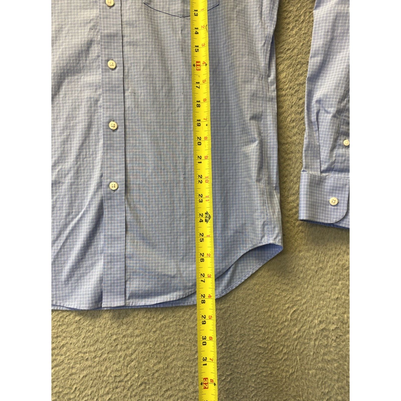J.Crew J.CREW Flex Button Shirt Mens MEDIUM Light Blue Check Long Sleeve Button-Up Casual Regular Oxford Stretch Modern Classic Size US M / EU 48-50 / 2 - 7 Thumbnail