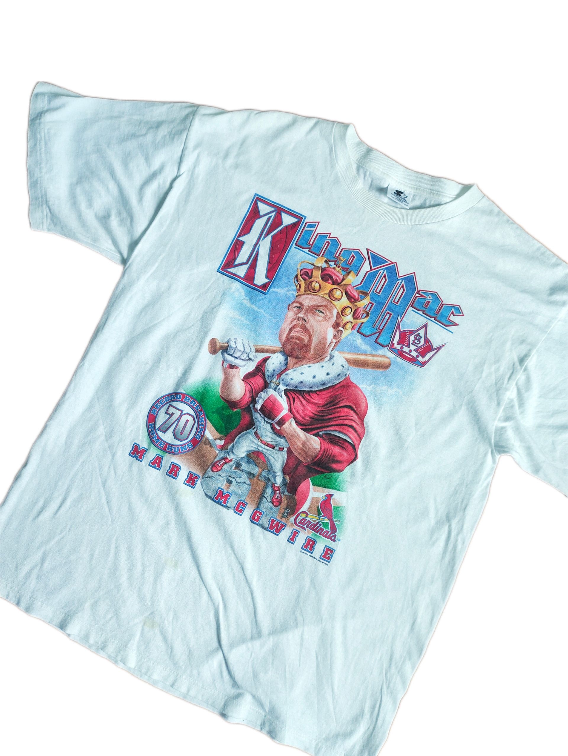 MLB × Starter × Vintage Vintage Mark McGwire "King Mac" 90s T Shirt Size US XL / EU 56 / 4 - 2 Thumbnail