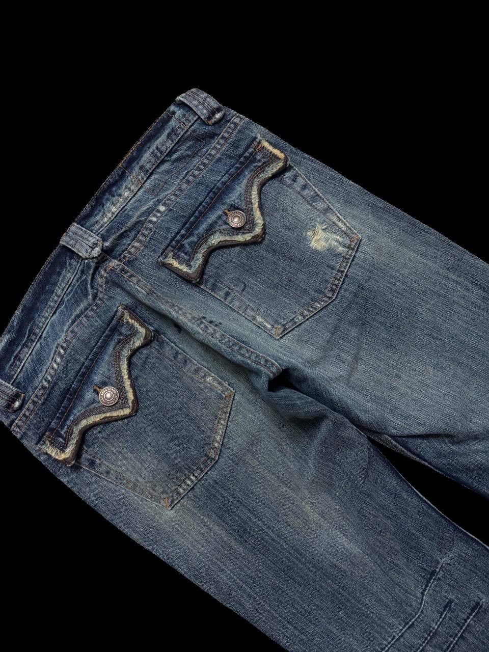 Japanese Brand FLARE Vintage 90s 🇯🇵 Edge Rupert Mudwash Distressed Sick Jean Size US 31 - 17 Thumbnail