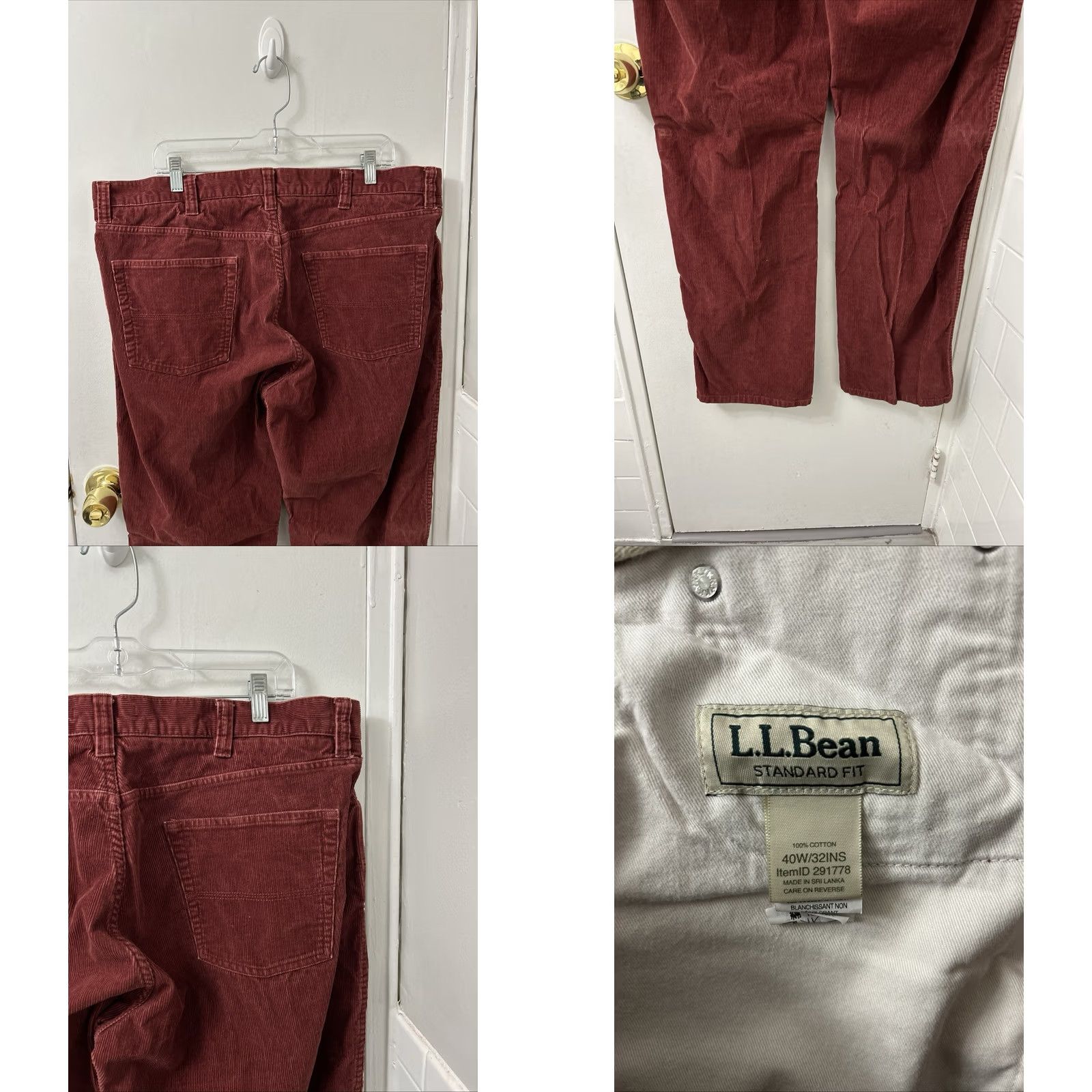 Vintage LL Bean Country Corduroy Pants Mens 40x32 Red Standard Fit 291778 Pants Size US 40 / EU 56 - 8 Thumbnail