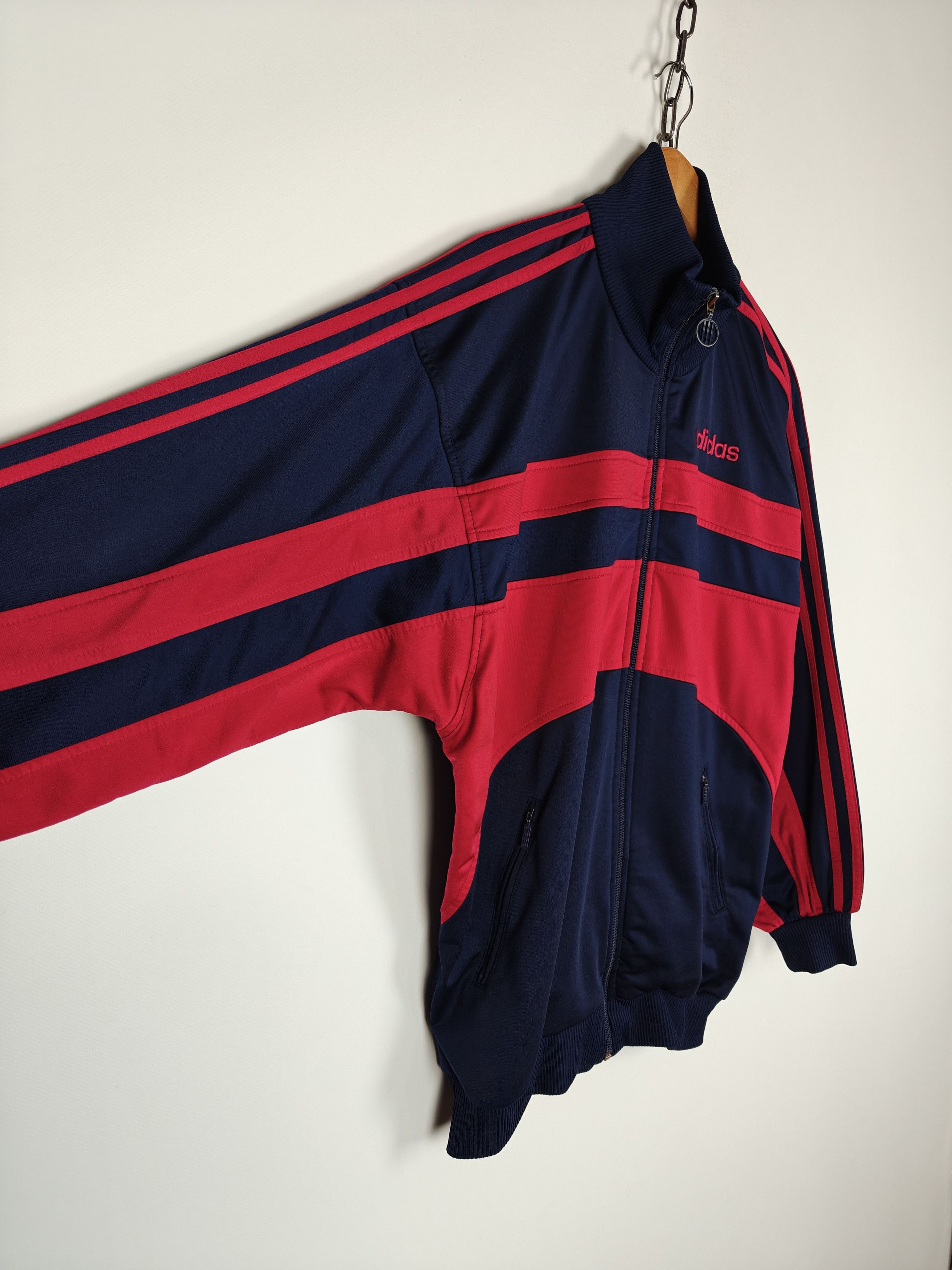 Adidas Adidas VTG Track Top Jacket Blue/Red size L Size US L / EU 52-54 / 3 - 7 Thumbnail