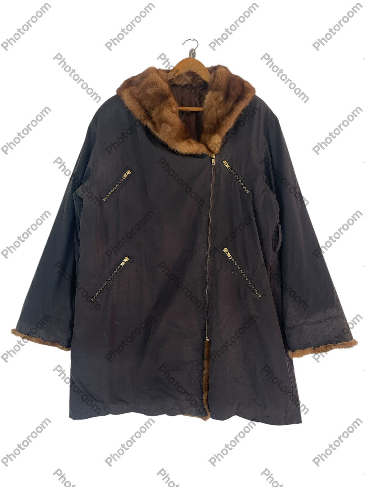 Vintage MINK FUR HEAVY JACKET Size US L / EU 52-54 / 3 - 2 Thumbnail