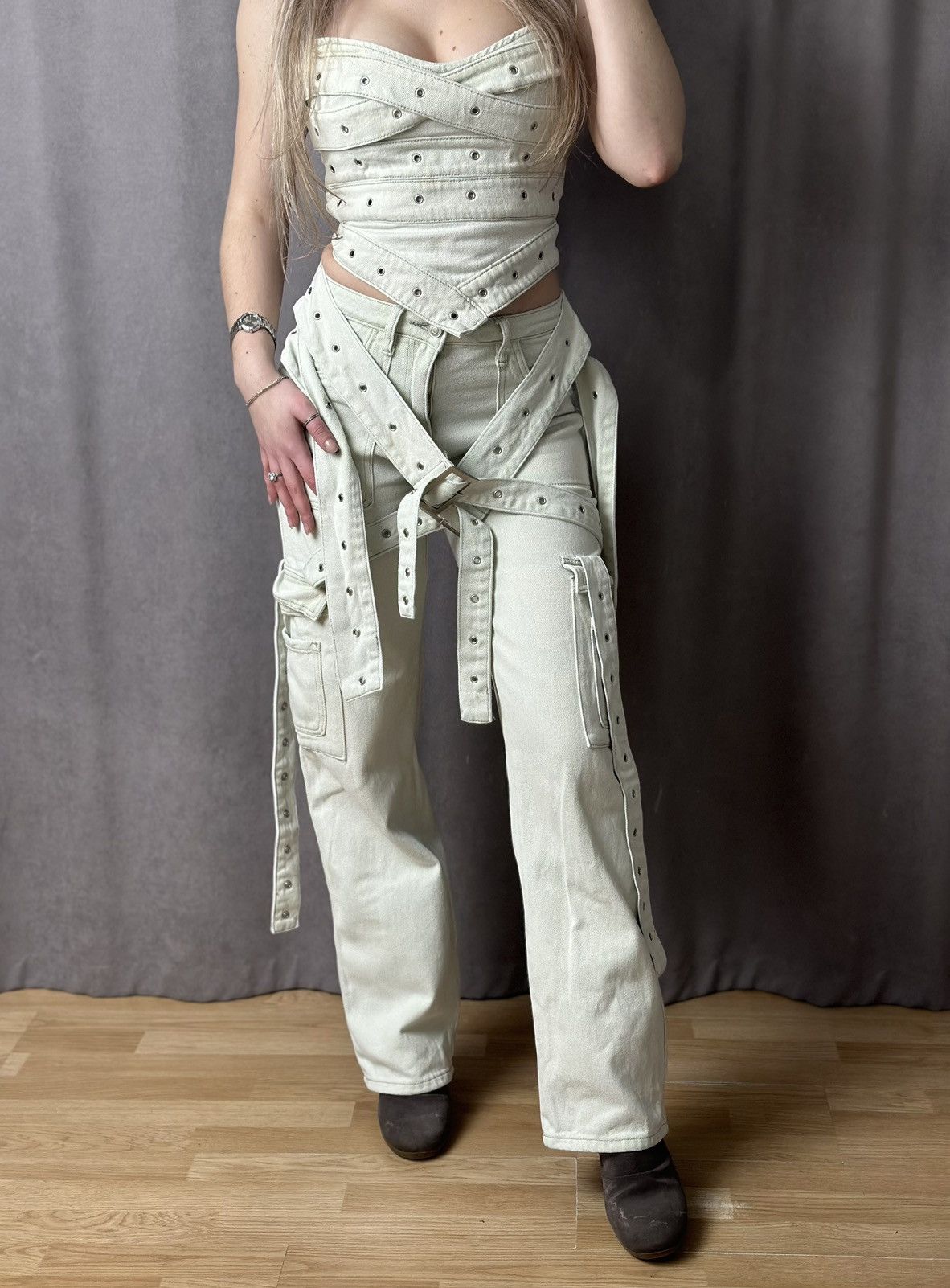Junya Watanabe Vintage Suits Metal Avantgarde Japanese Rare Rick Owens Size 28" / US 6 / IT 42 - 2 Thumbnail