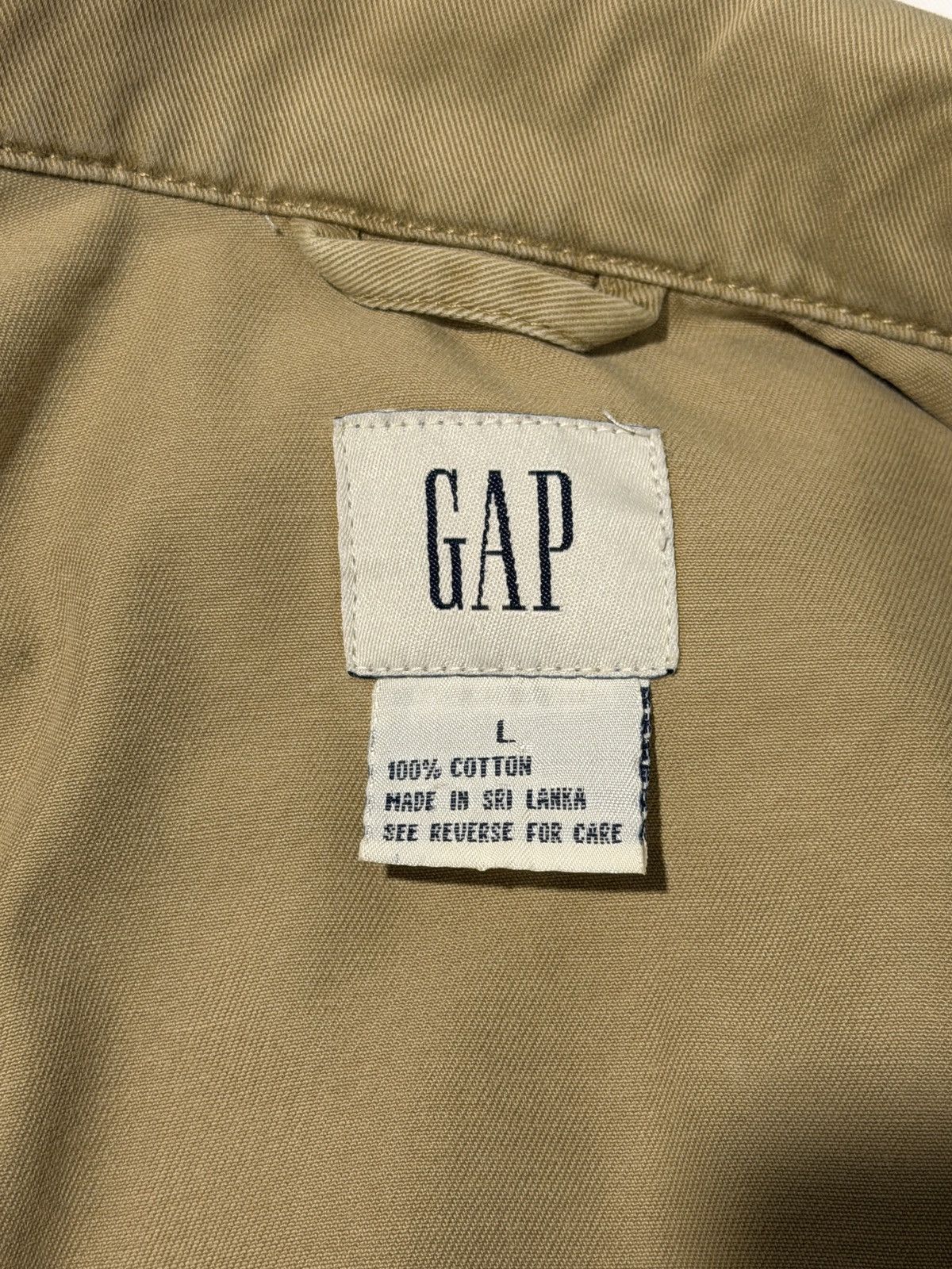 Gap Vintage 90s GAP Canvas Workwear Utility Jacket Tan - Size L Size US L / EU 52-54 / 3 - 3 Thumbnail