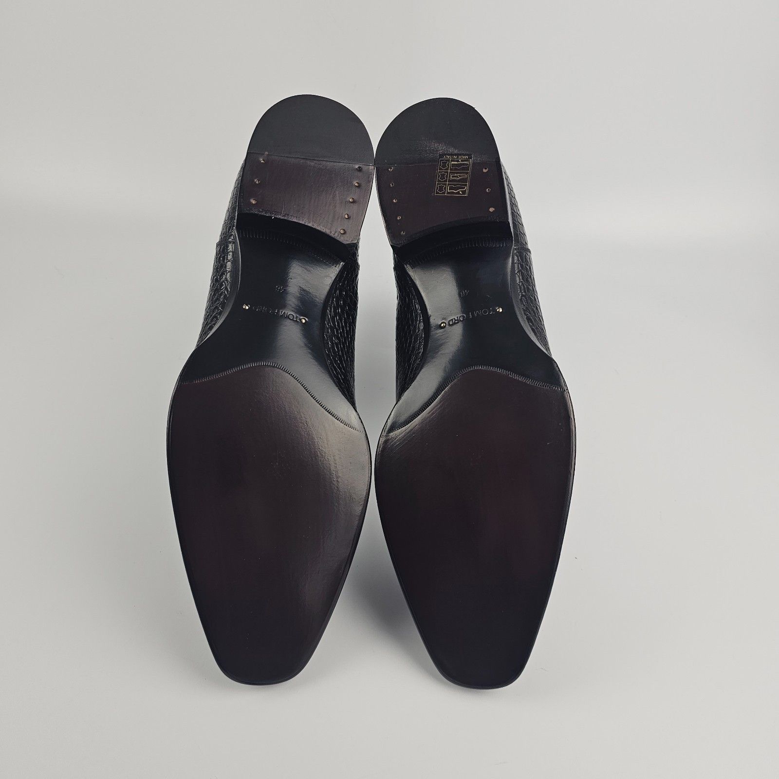 Tom Ford TOM FORD Black Embossed Leather Ankle Boots New & Authentic Size US 7 / EU 40 - 9 Thumbnail