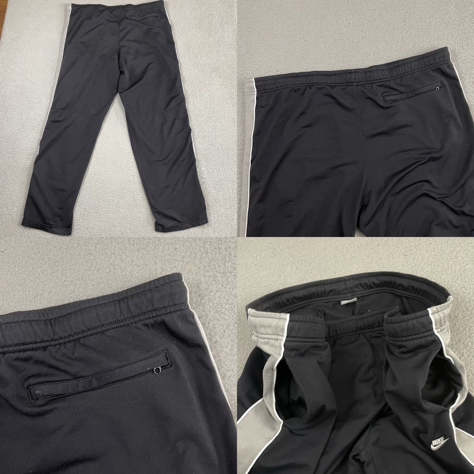 Nike VINTAGE Nike Pants Mens 2XL Black Track Pants Baggy Y2K Streetwear Waist 40in Pockets Elastic Waistband Size US 39 - 8 Thumbnail