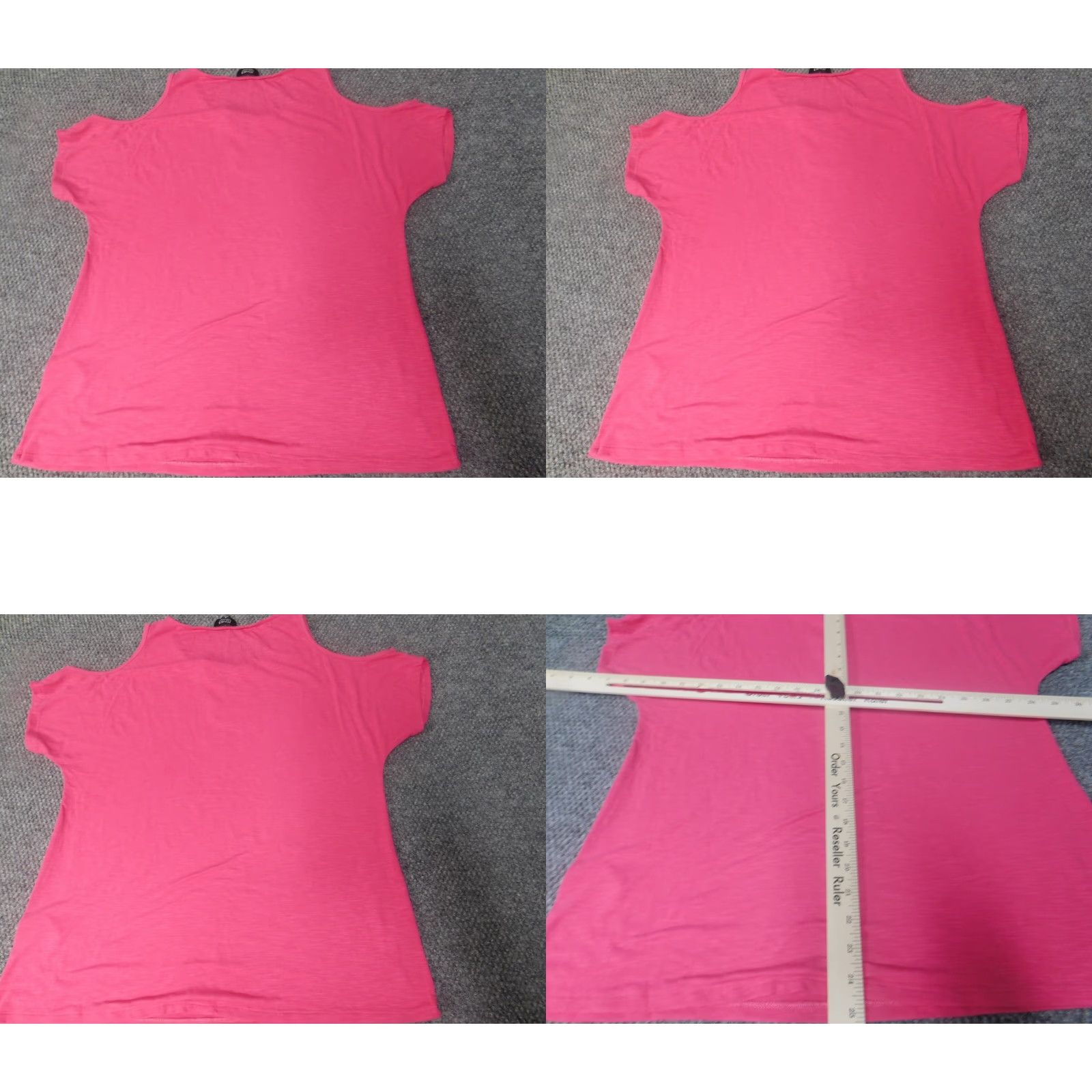 Jones New York Jones New York Womens Blouse S Pink Solid Off the Shoulder Sleeveless Pullover Casual Regular Fit Stretch Pattern: Solid Size S / US 4 / IT 40 - 8 Thumbnail