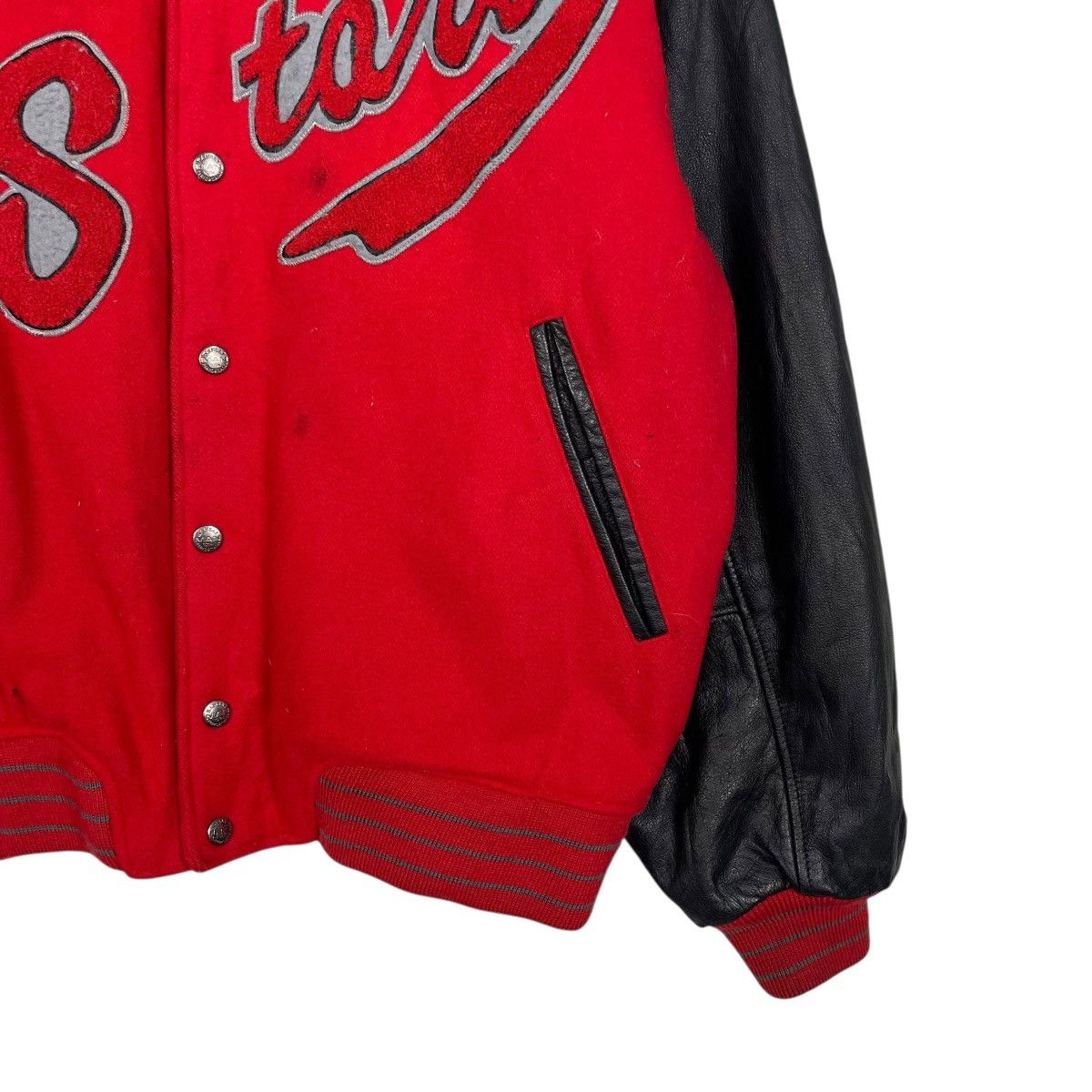 Kansai Yamamoto Vintage Kansai Yamamoto Varsity Leather Jacket Size US L / EU 52-54 / 3 - 6 Thumbnail