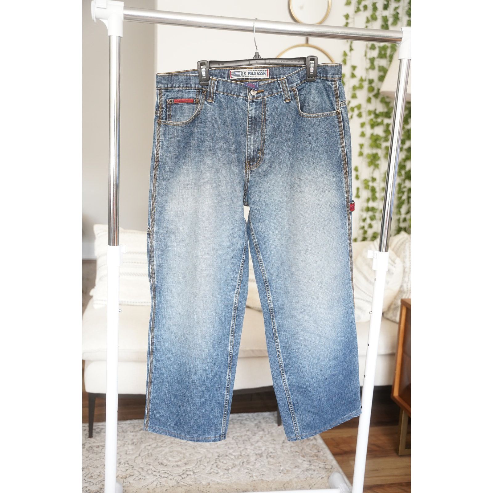 U.S. Polo Assn. Y2K US Polo Assn Embordered Baggy Carpenter Pants Size US 38 / EU 54 - 3 Thumbnail