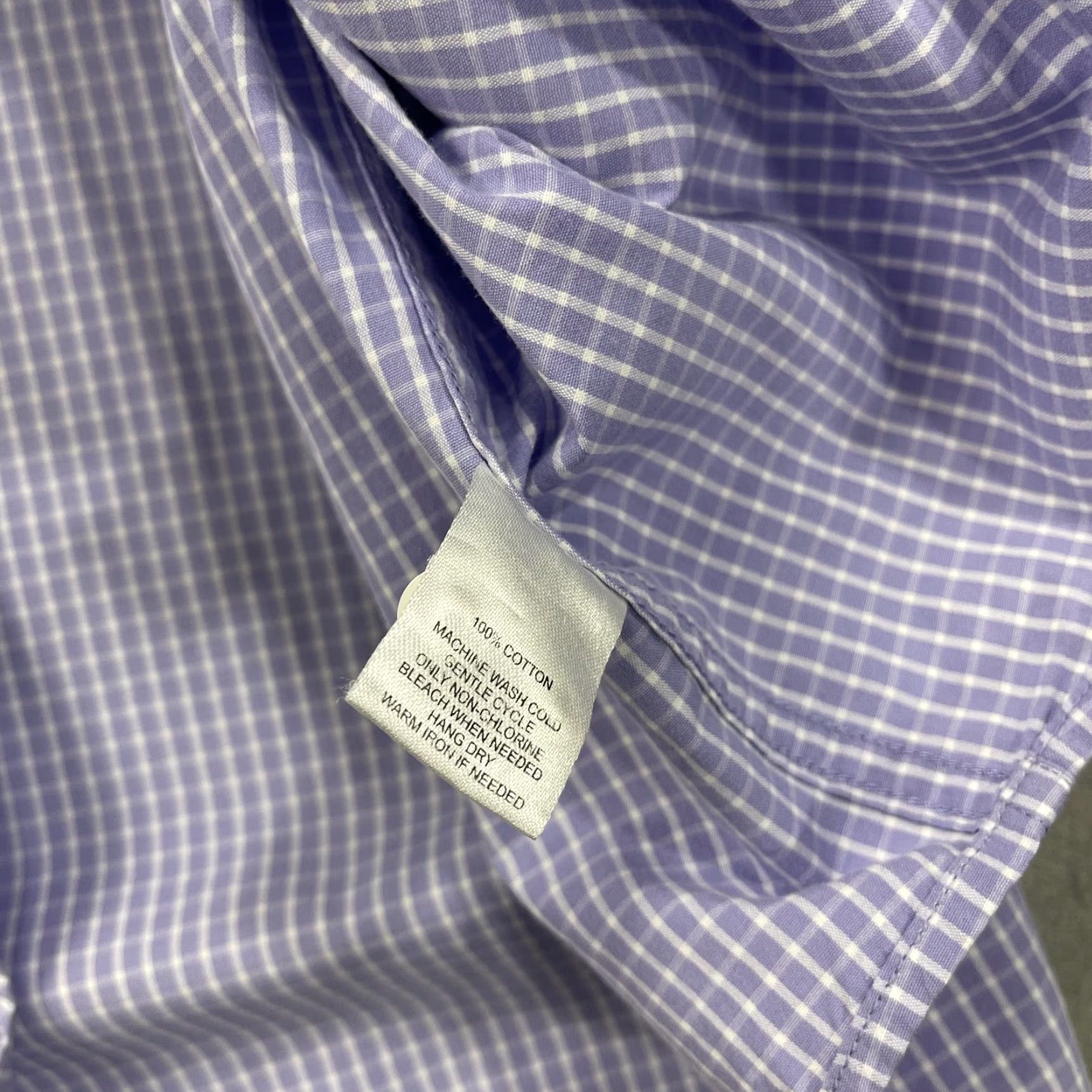 UNTUCKit UNTUCKit Shirt Mens L Purple White Check 100% Cotton Casual Office Work Prep Size US L / EU 52-54 / 3 - 5 Thumbnail