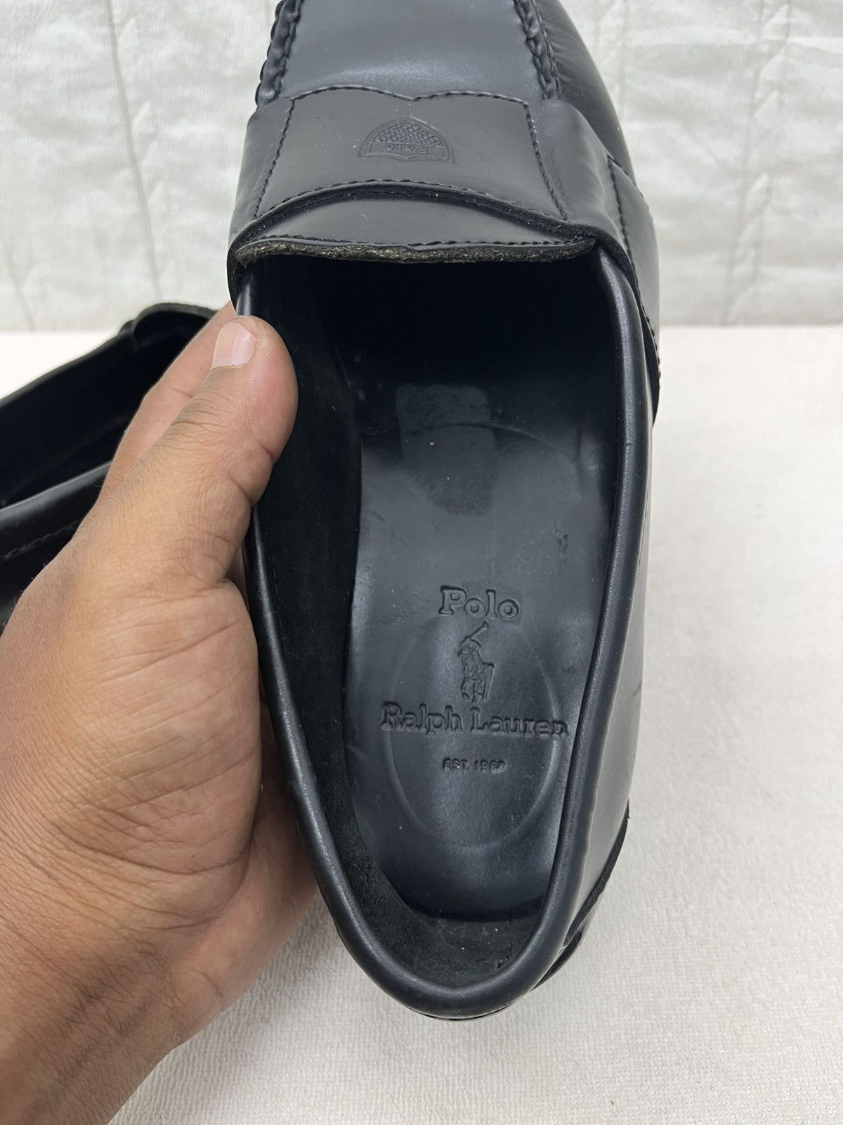 Polo Ralph Lauren × Vintage POLO RALPH LAUREN LOAFERS BLACK LEATHER Size US 6 / EU 39 - 6 Thumbnail