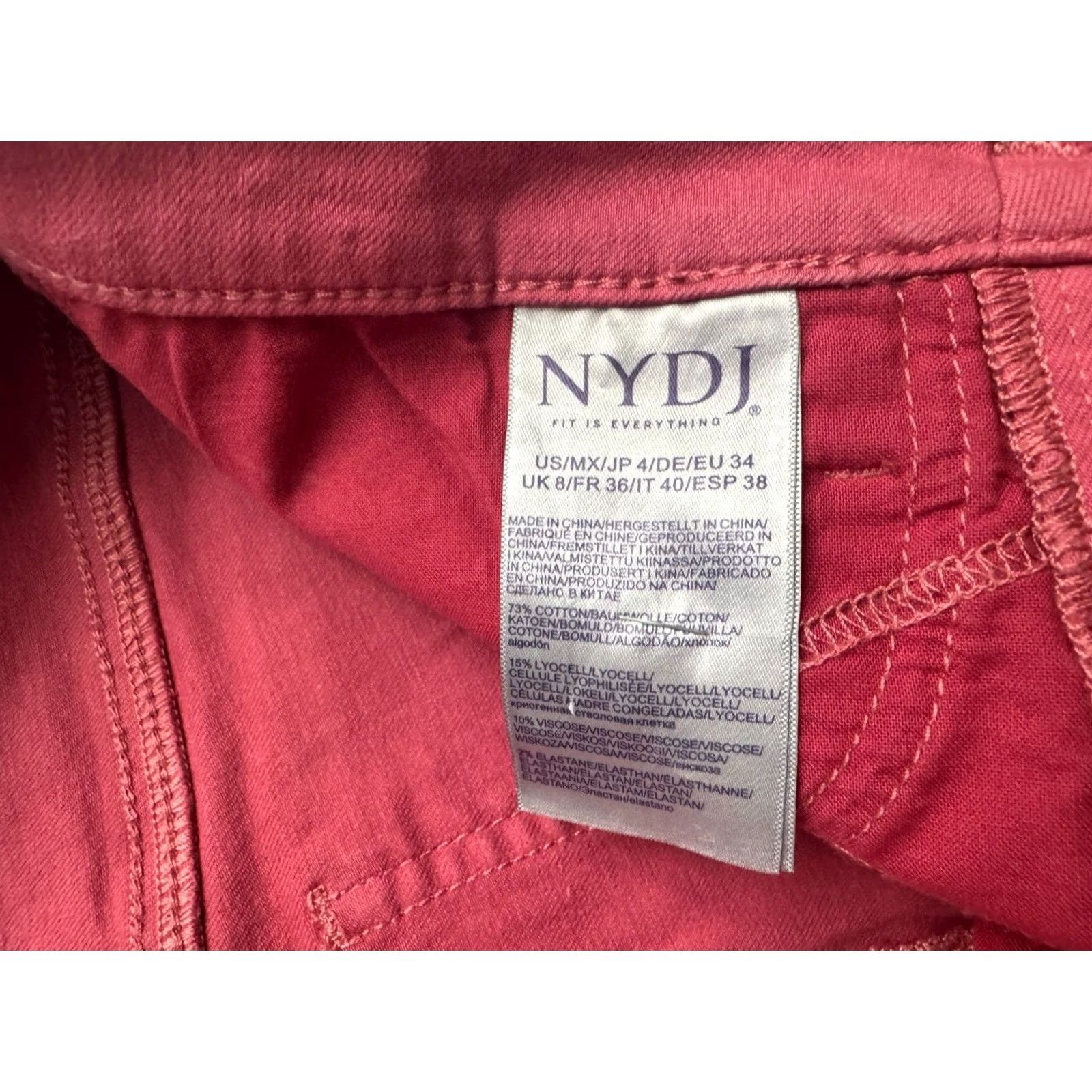 NYDJ NYDJ Jeans Womens 4 Slate Rose Wash Waist Match Lift Tuck Relaxed Flared 30x25 Size 27" / US 4 / IT 40 - 4 Thumbnail