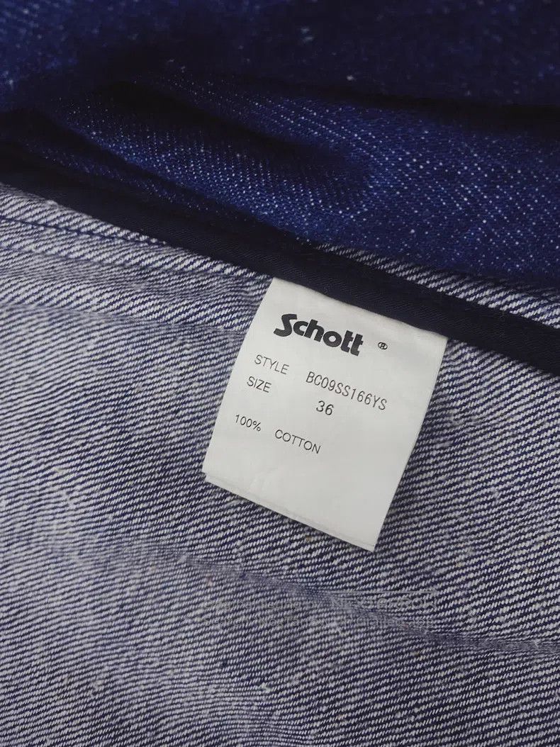 Schott Schott Denim Motorcycle Jacket Size US XS / EU 42 / 0 - 5 Thumbnail