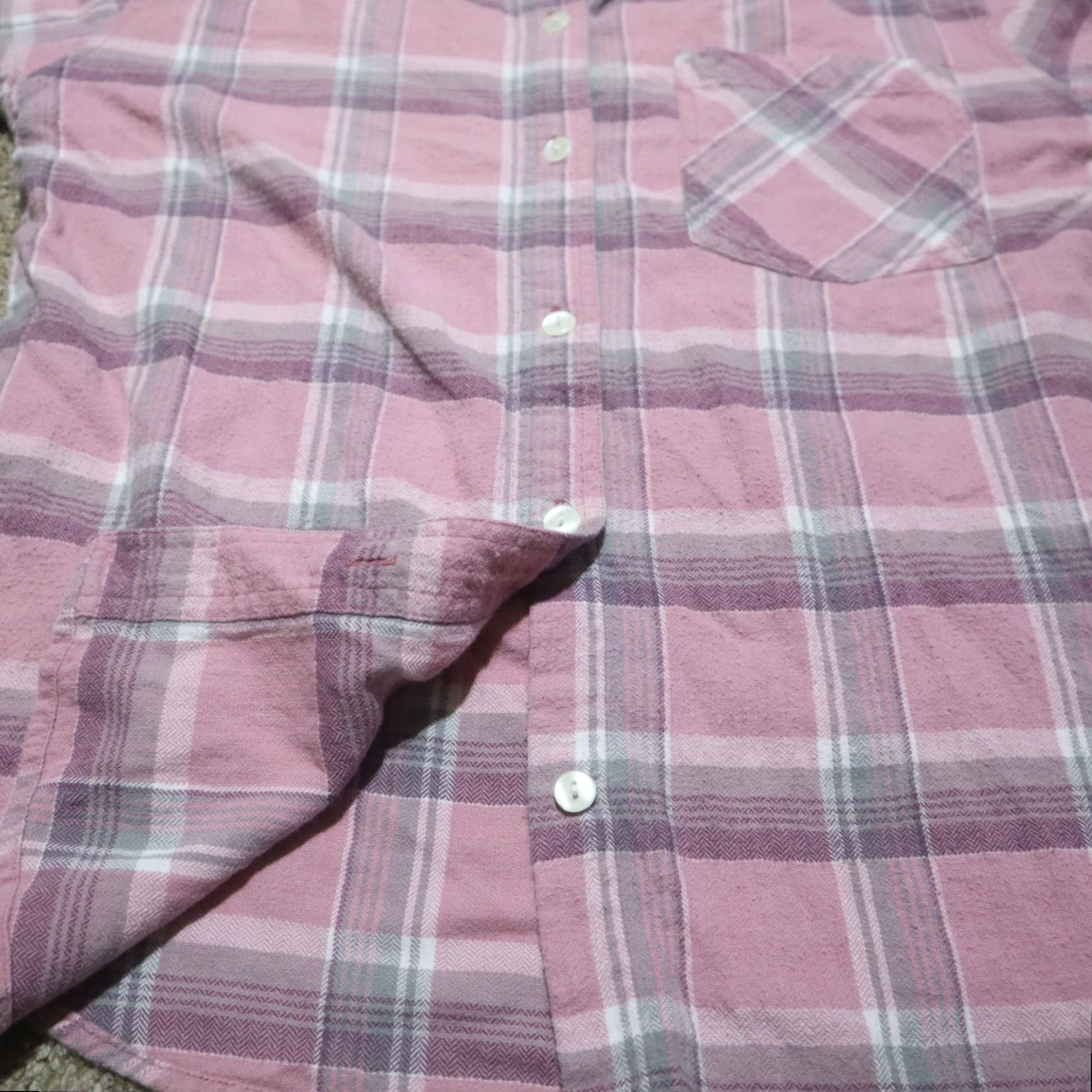 Pinko Vintage New Directions Pink Plaid Fleece Shirt Women's Small Long Sleeve Pullover Size S / US 4 / IT 40 - 7 Thumbnail