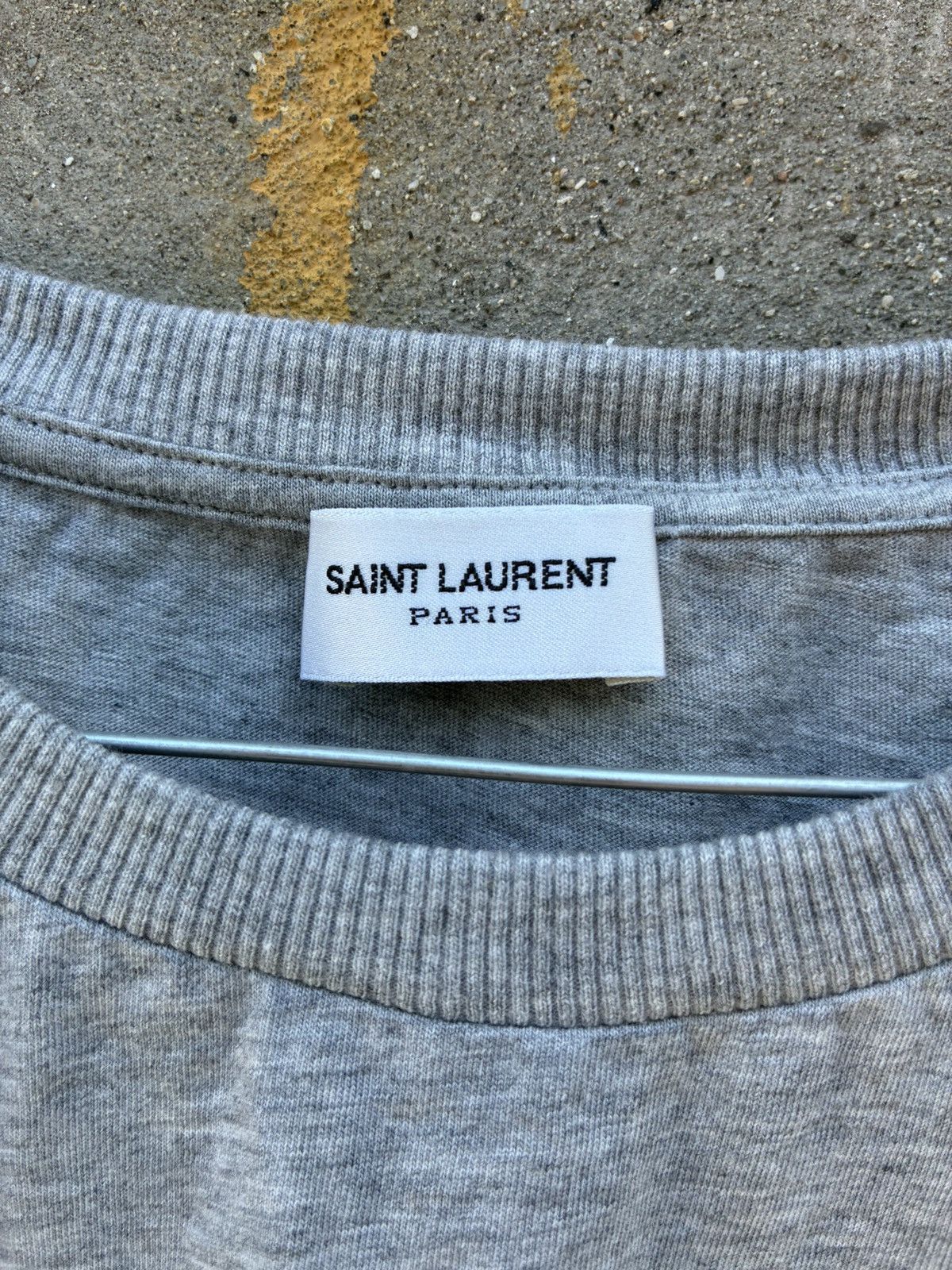 Saint Laurent Paris Saint Laurent SS18 Grey Tee Hedi Slimane Type Size US XL / EU 56 / 4 - 2 Thumbnail